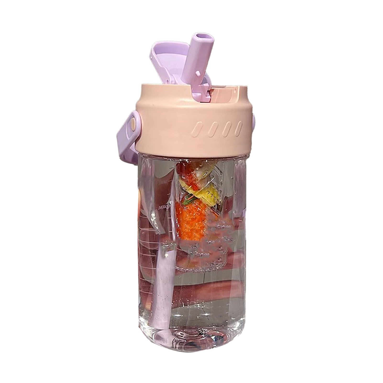 Straw Water Bottle Built in Tea Strainer with Handle PC 700ml Beautiful Cute