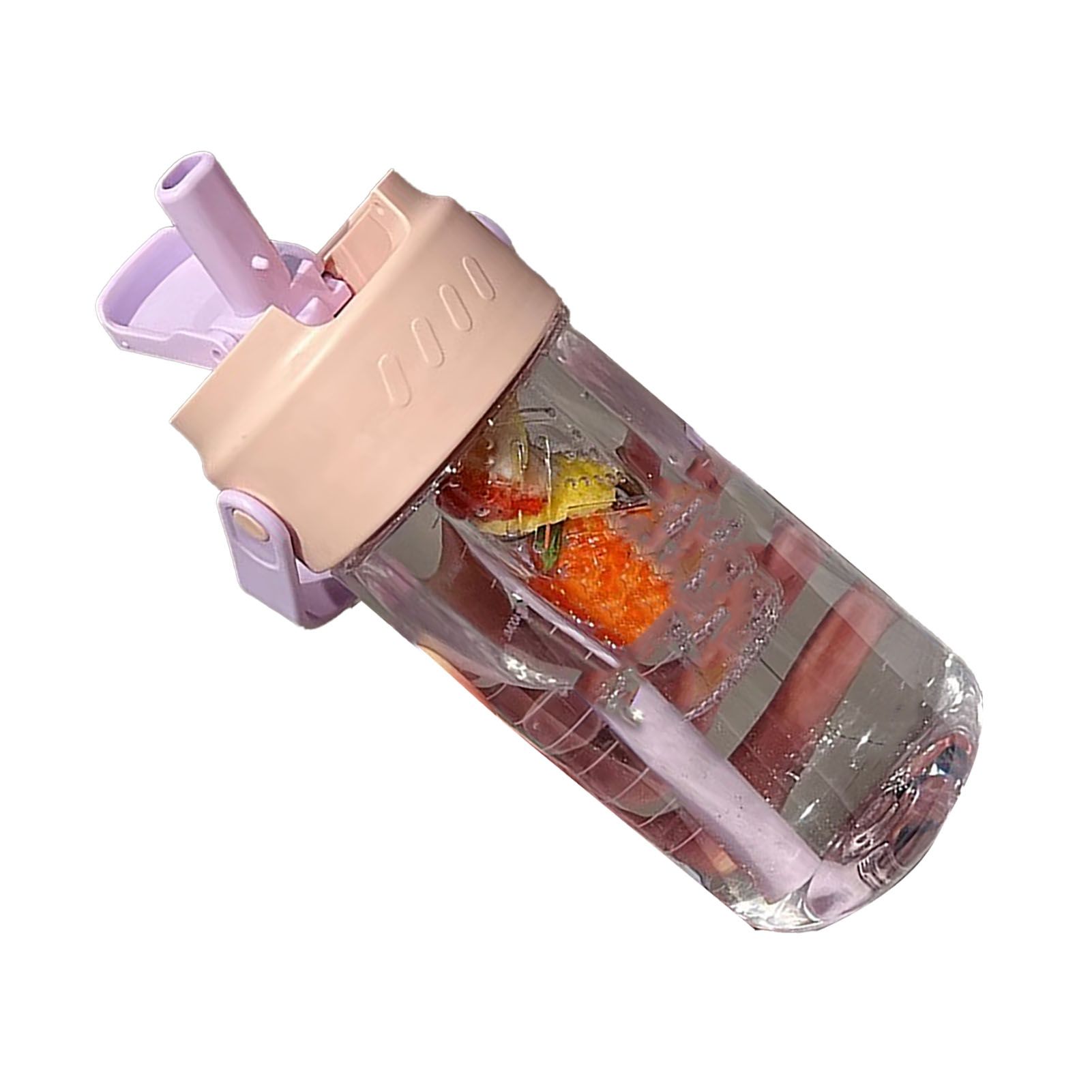 Straw Water Bottle Built in Tea Strainer with Handle PC 700ml Beautiful Cute view 2