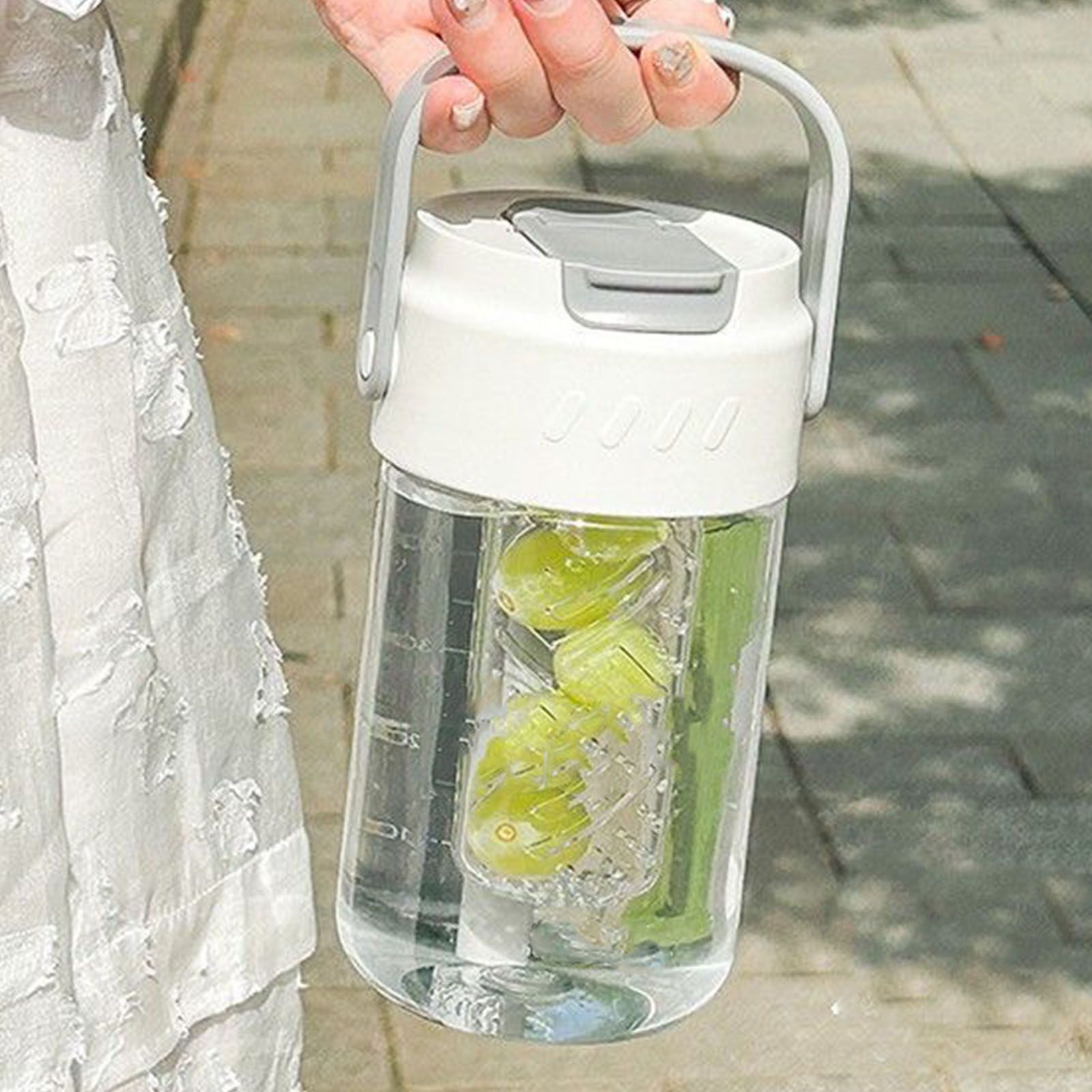 Straw Water Bottle Built in Tea Strainer with Handle PC 700ml Beautiful Cute view 10
