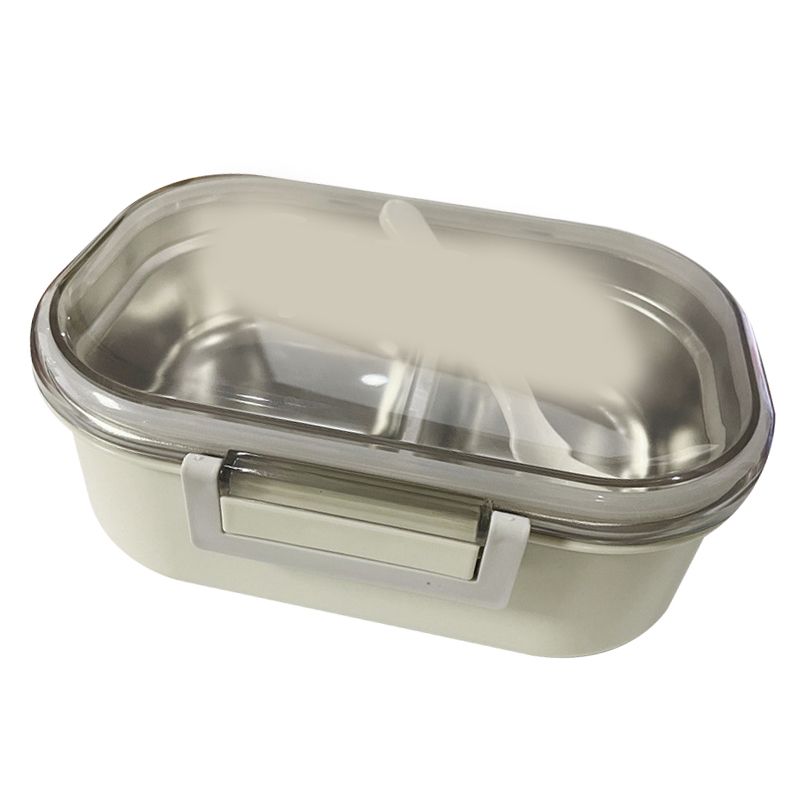 Stainless Steel Lunch Box Korean Style 2 Compartment Bento Box Metal Food view 3