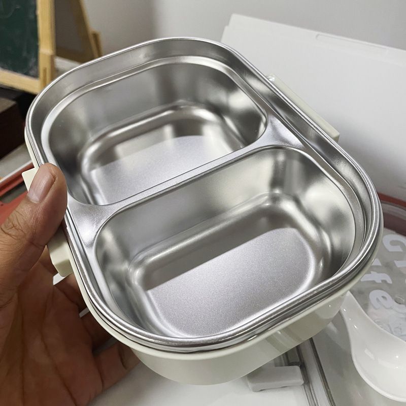 Stainless Steel Lunch Box Korean Style 2 Compartment Bento Box Metal Food view 5
