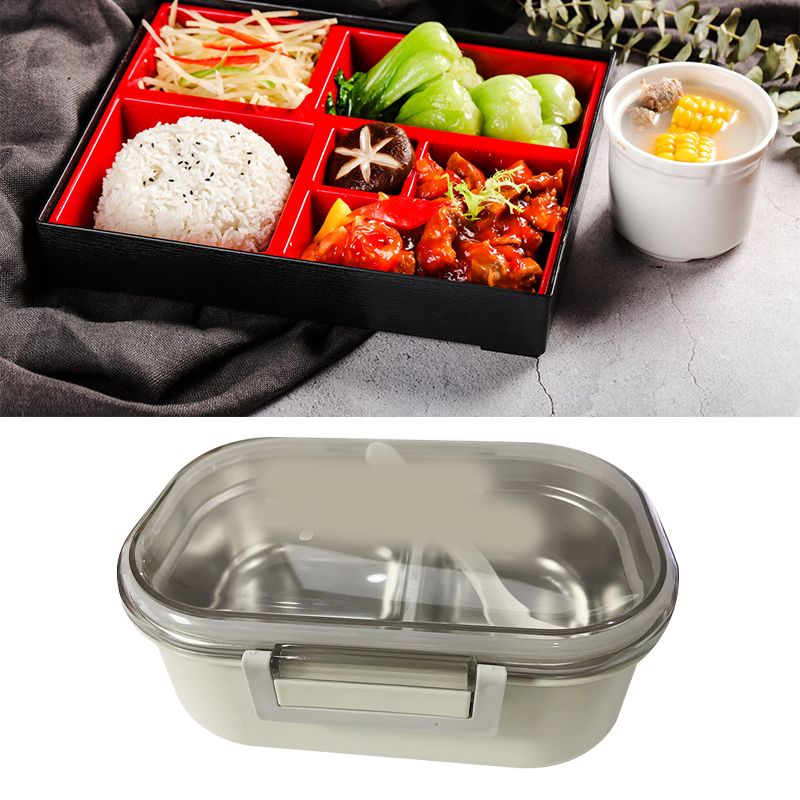 Stainless Steel Lunch Box Korean Style 2 Compartment Bento Box Metal Food view 12