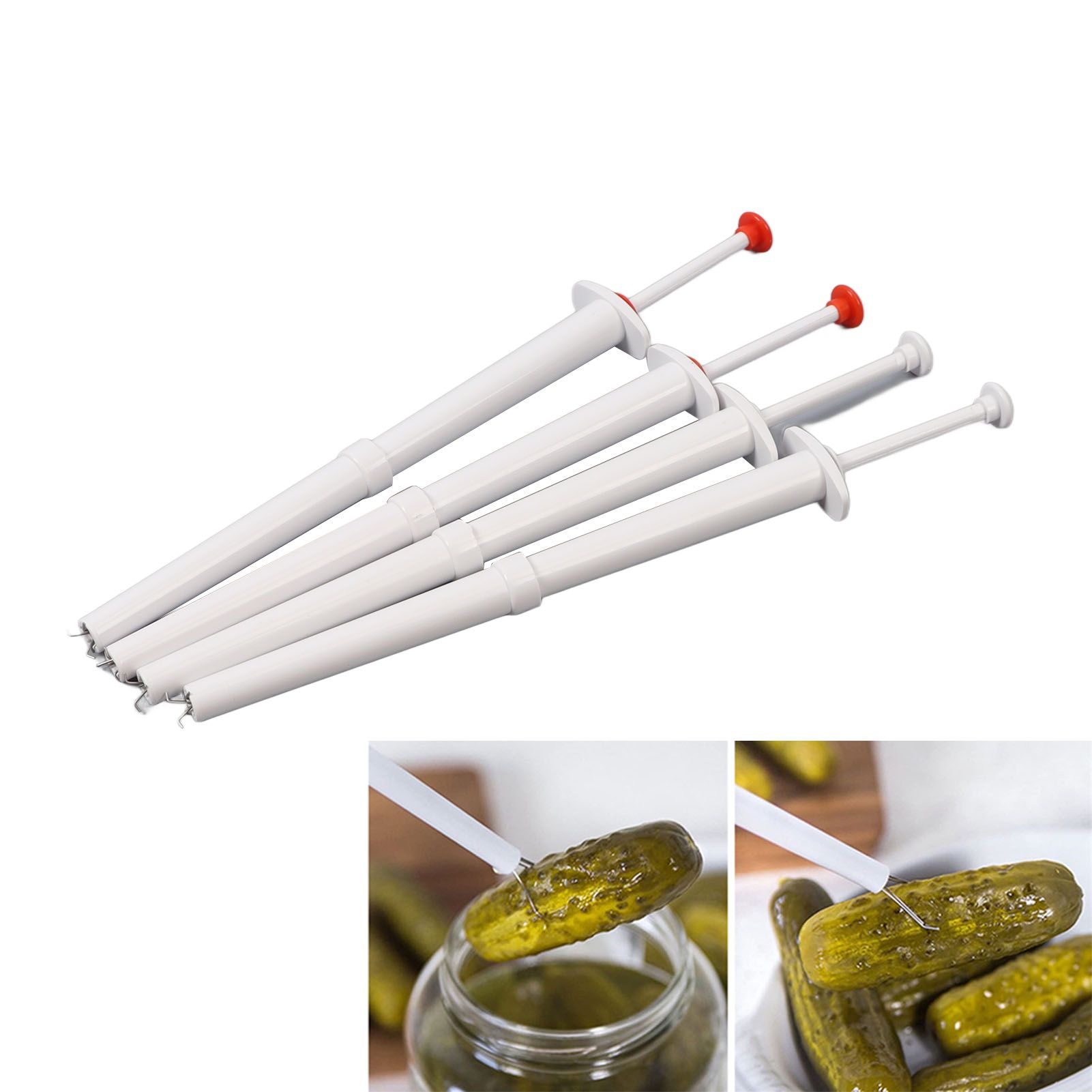 4Pcs Pickle Picker Flexible Multifunction Stainless Steel Claws Olive Pepper view 12