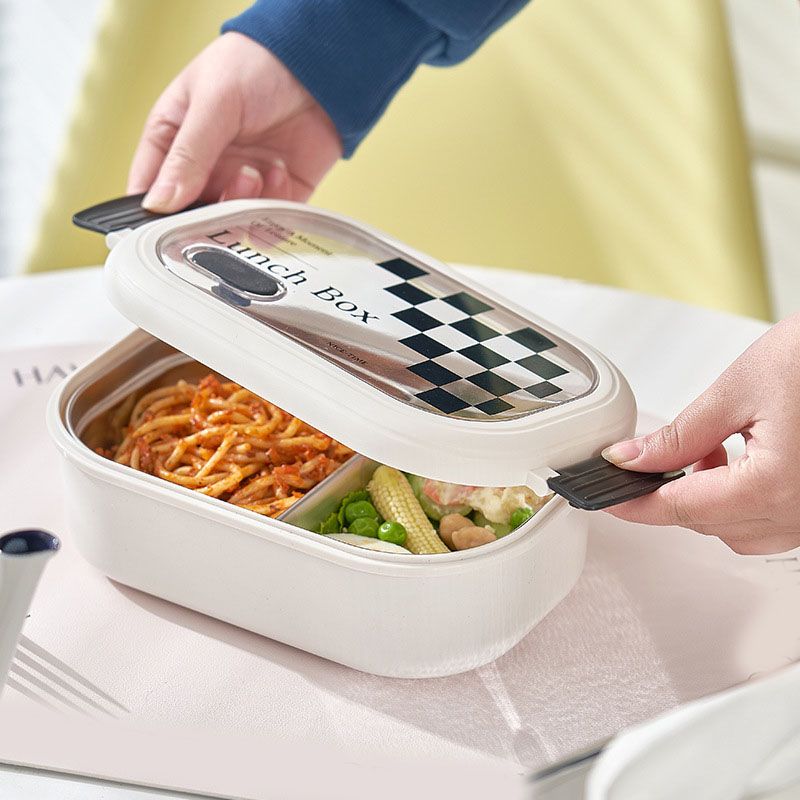 2 Compartment Bento Box Heat Preservation Stainless Steel Interlayer Lunch Box view 6
