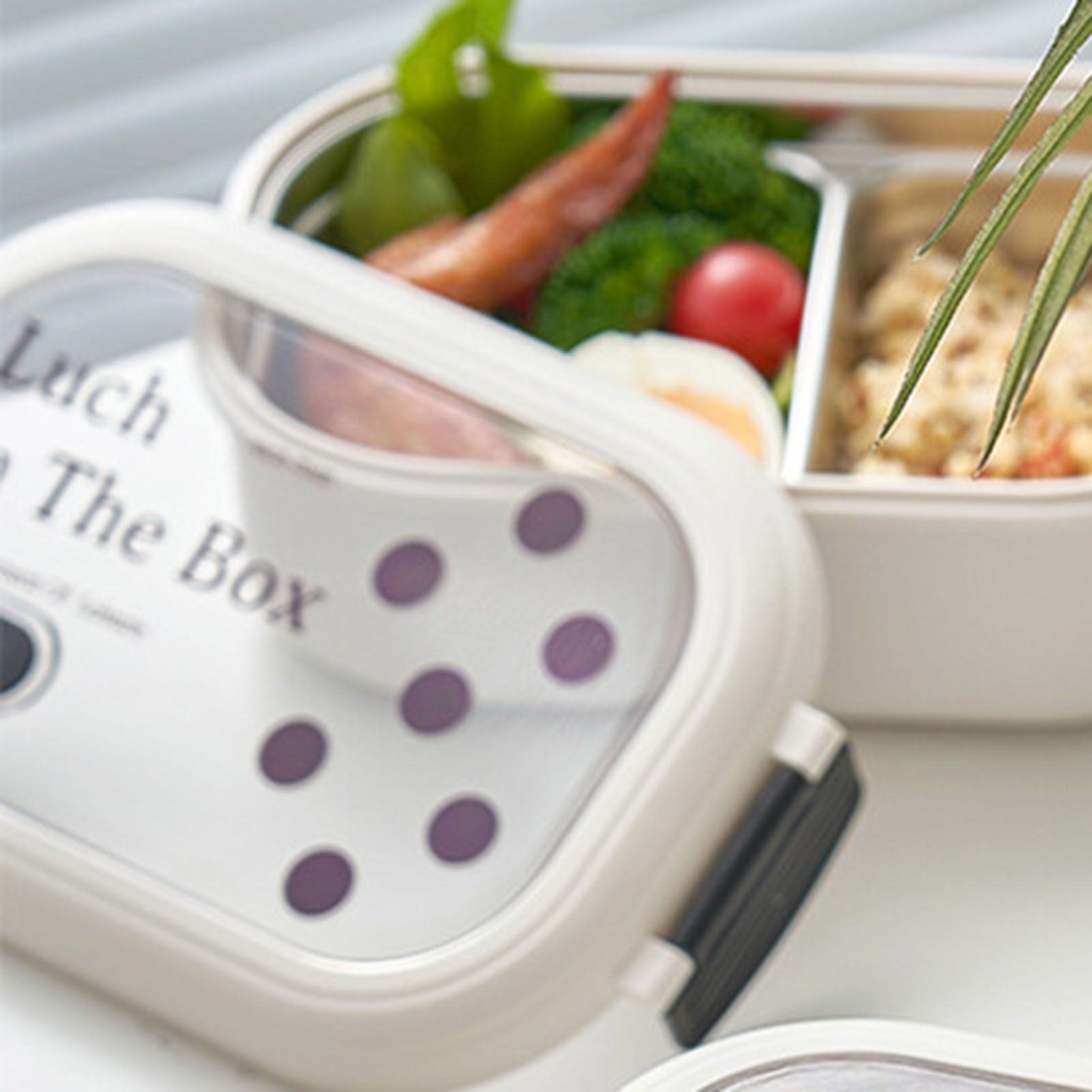 2 Compartment Bento Box Heat Preservation Stainless Steel Interlayer Lunch Box view 12
