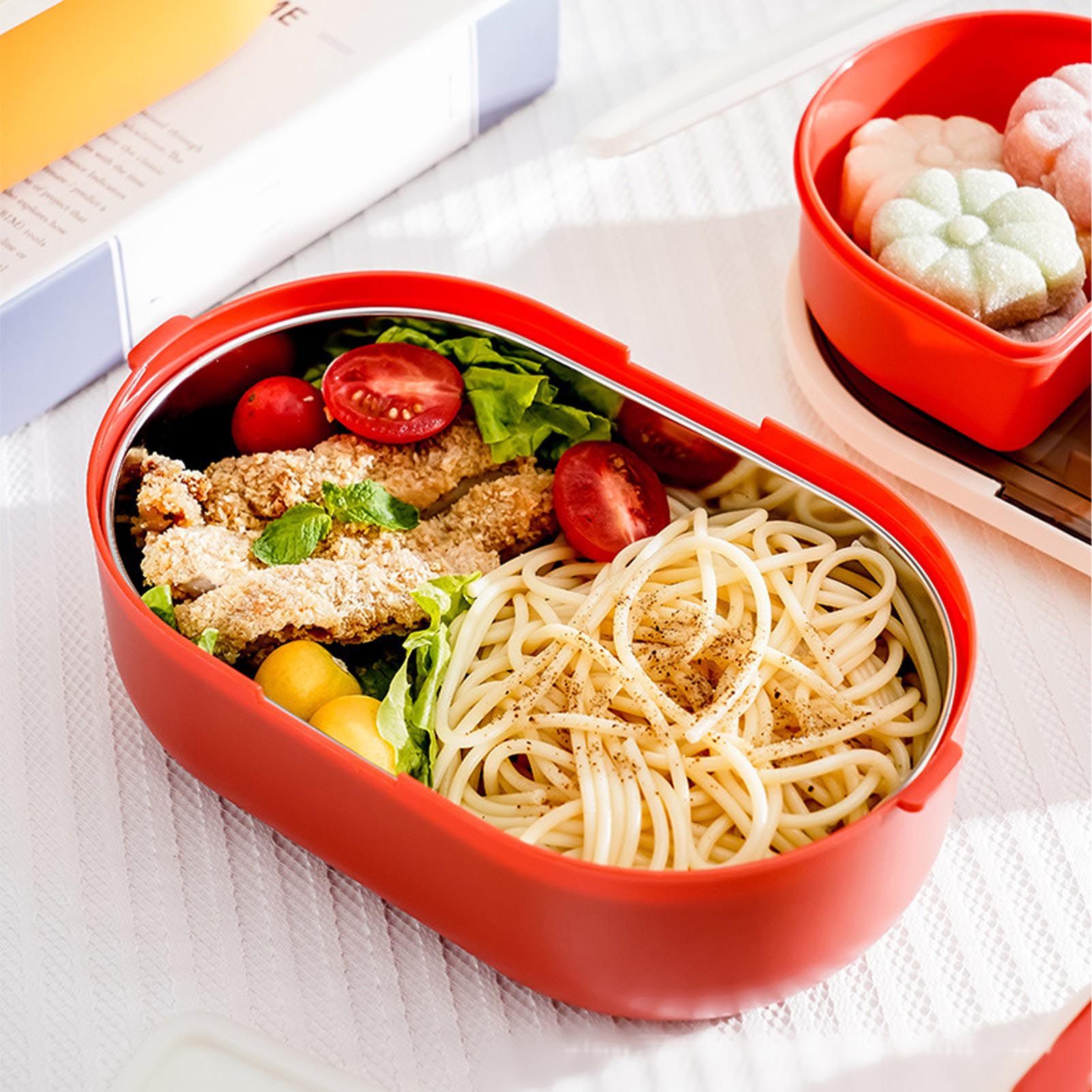 Lunch Box 2 Tier 3 Compartment Large Capacity Microwavable Cute Portable Bento view 5