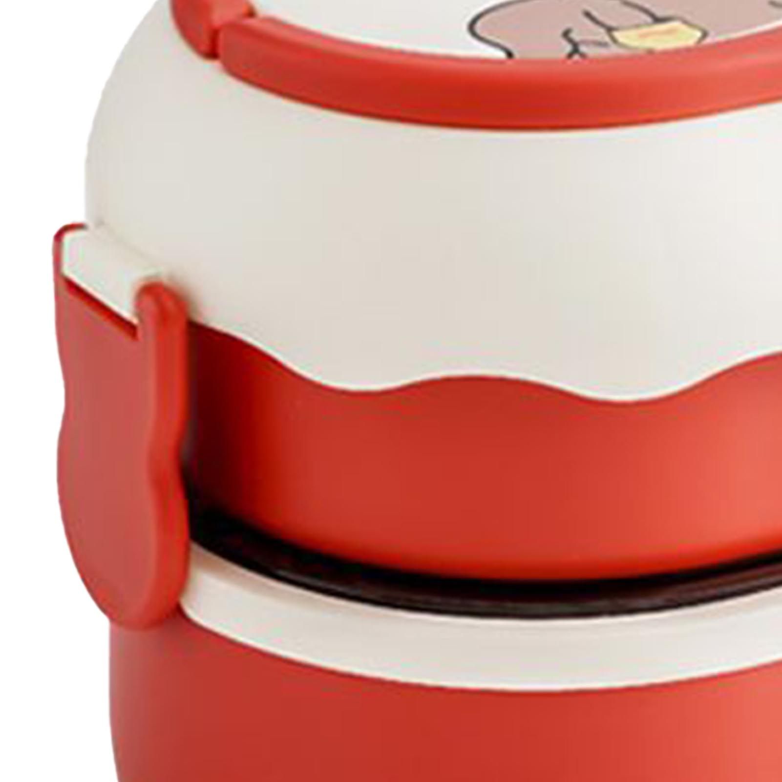 Lunch Box 2 Tier 3 Compartment Large Capacity Microwavable Cute Portable Bento view 7