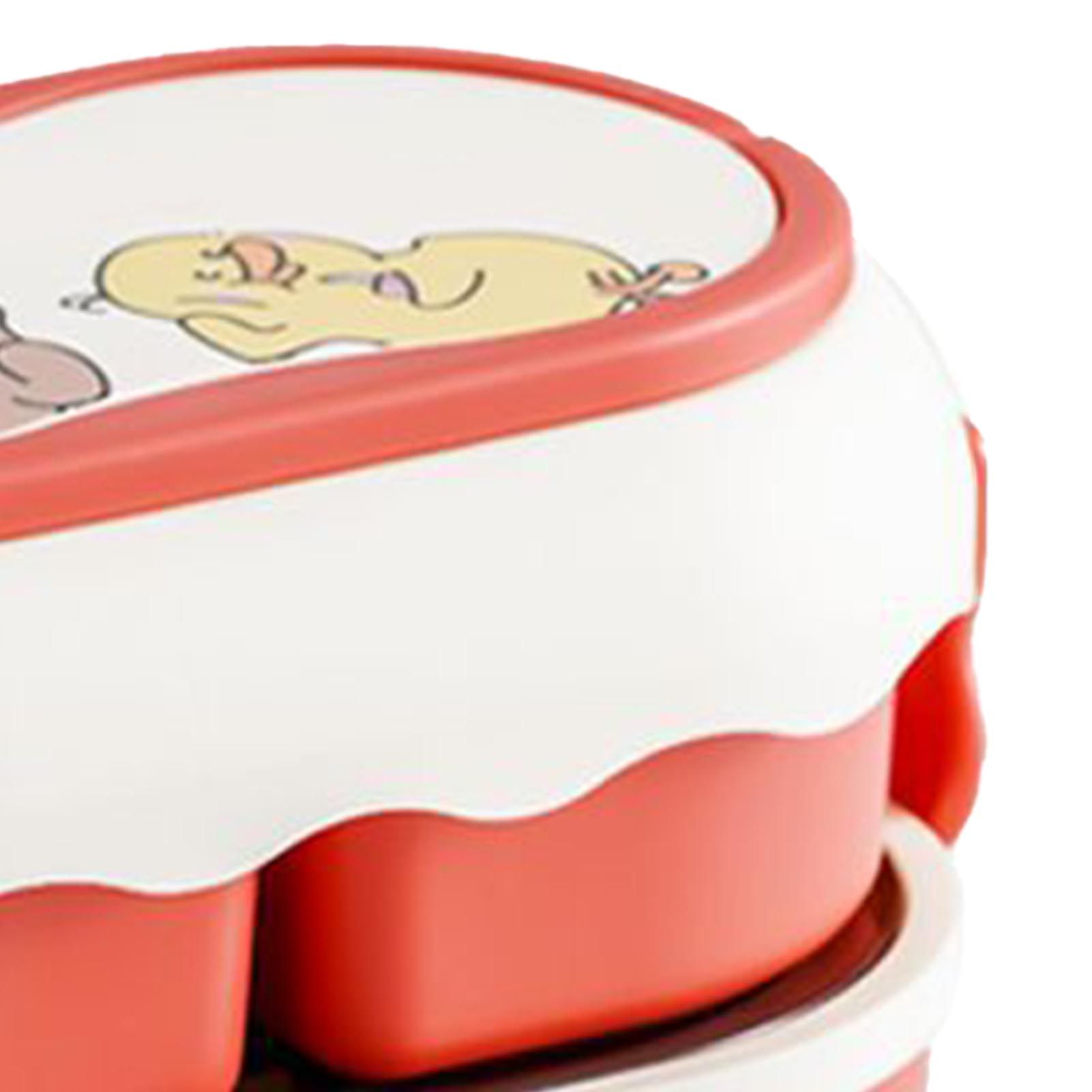 Lunch Box 2 Tier 3 Compartment Large Capacity Microwavable Cute Portable Bento view 8