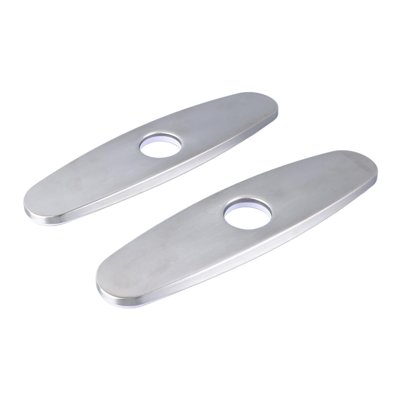2PCS Hole Cover Deck Plate Pull Down Faucet Plate Stainless Steel Easy view 7