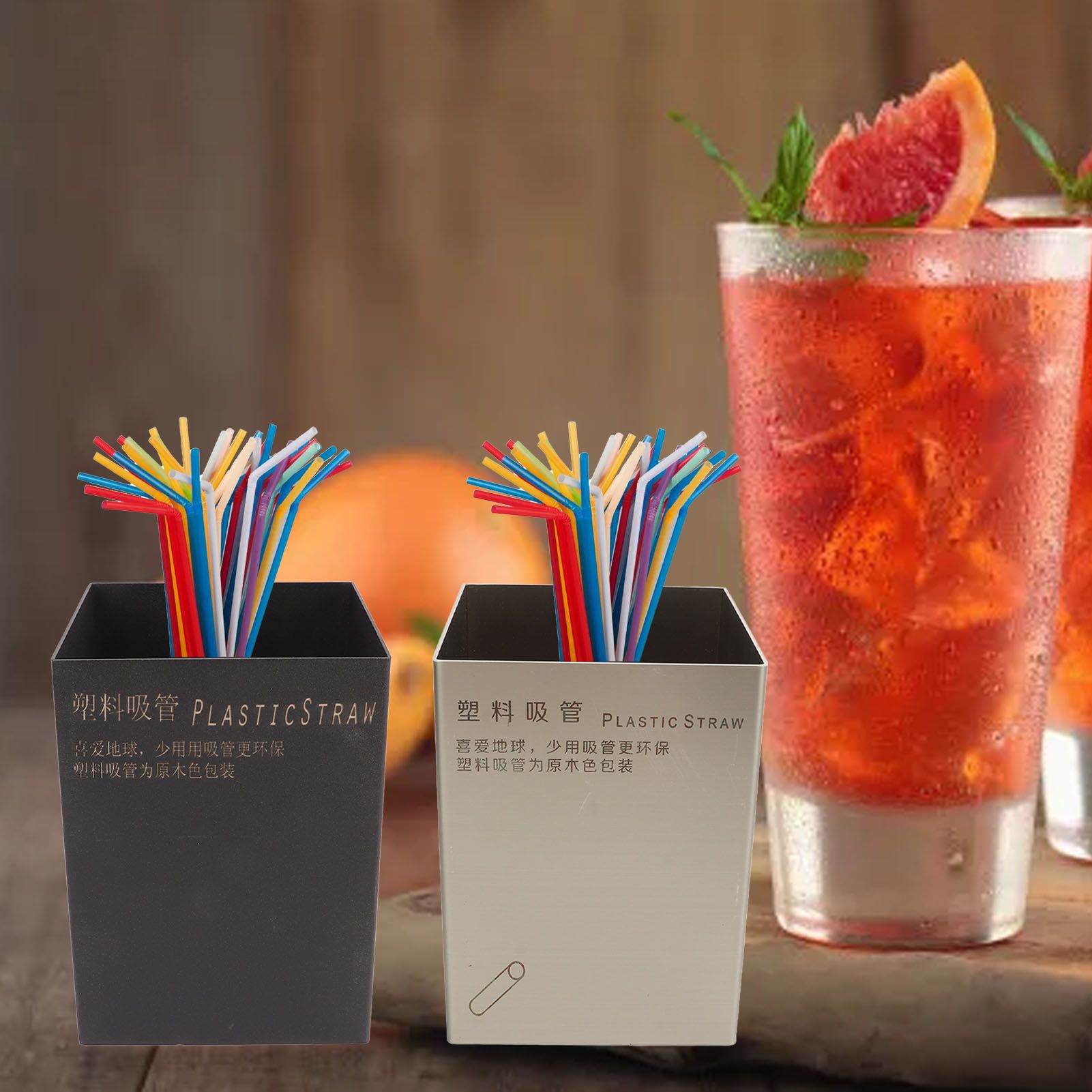 Straw Holder Stainless Steel Drinking Straw Storage Container Cutlery view 11
