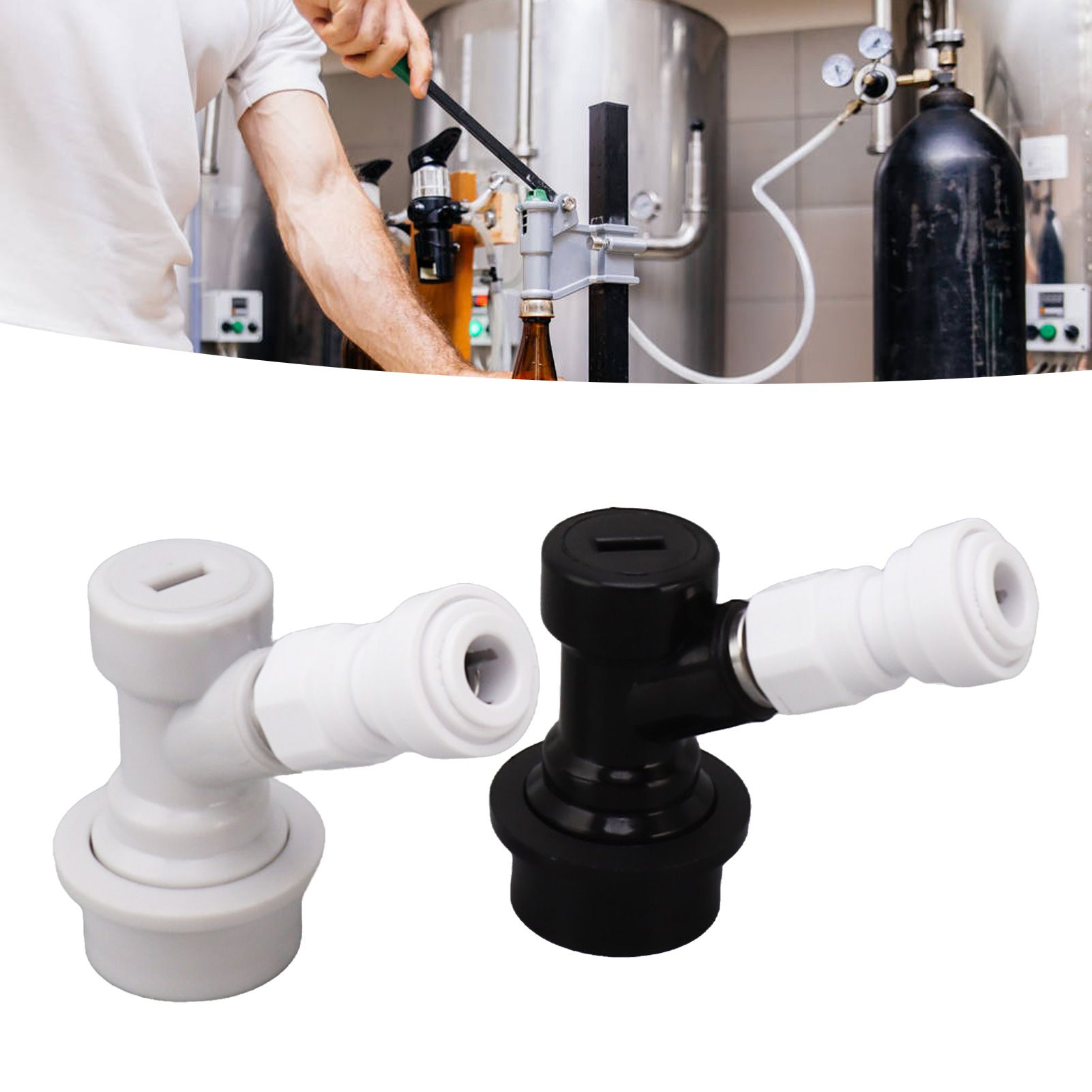 Ball Lock Disconnect Kit Beer Keg Liquid Dispenser Push in Fitting Quick Joint view 11