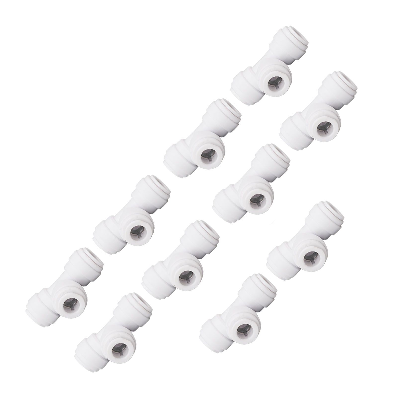 10PCS Push to Connect Fittings 8mm 5/16 Tee Coupling Quick Connector Plastic view 4