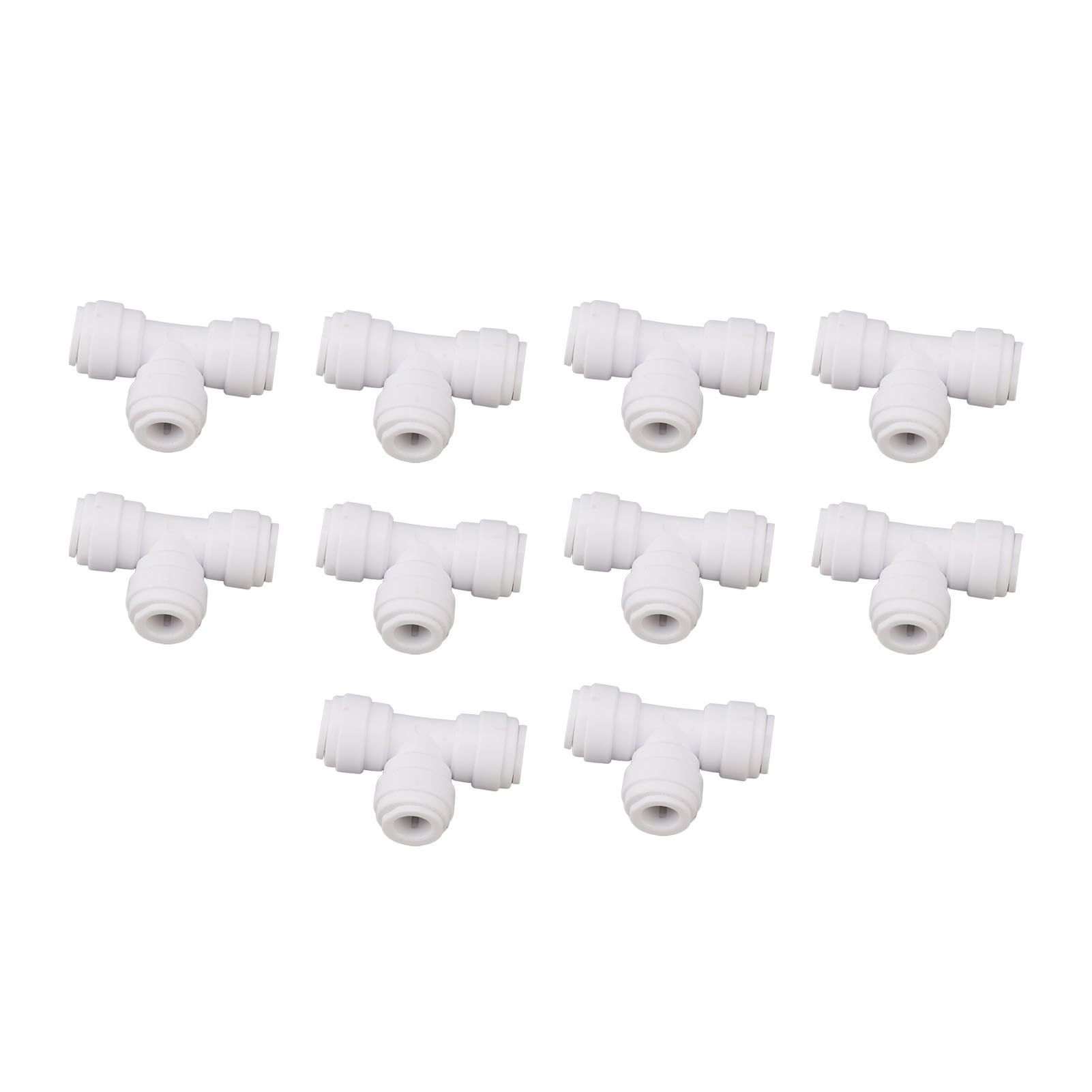 10PCS Push to Connect Fittings 8mm 5/16 Tee Coupling Quick Connector Plastic view 6