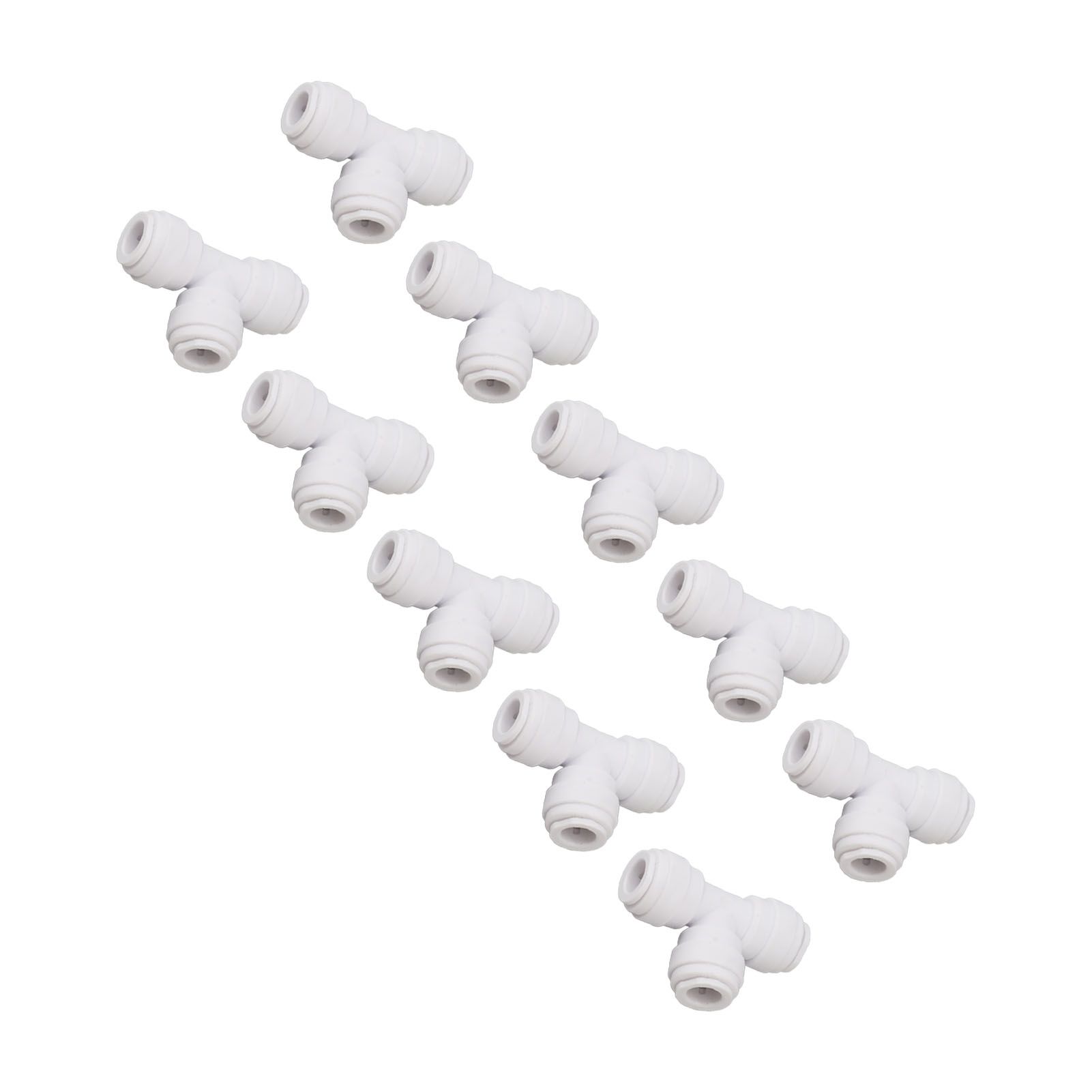 10PCS Push to Connect Fittings 8mm 5/16 Tee Coupling Quick Connector Plastic view 7