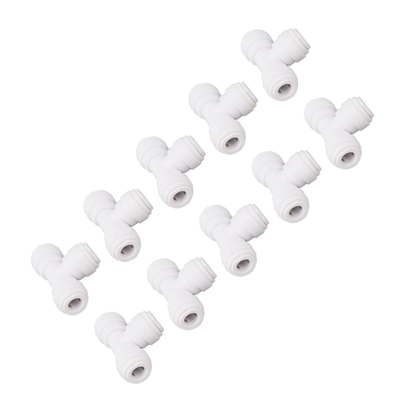 10PCS Push to Connect Fittings 8mm 5/16 Tee Coupling Quick Connector Plastic view 9