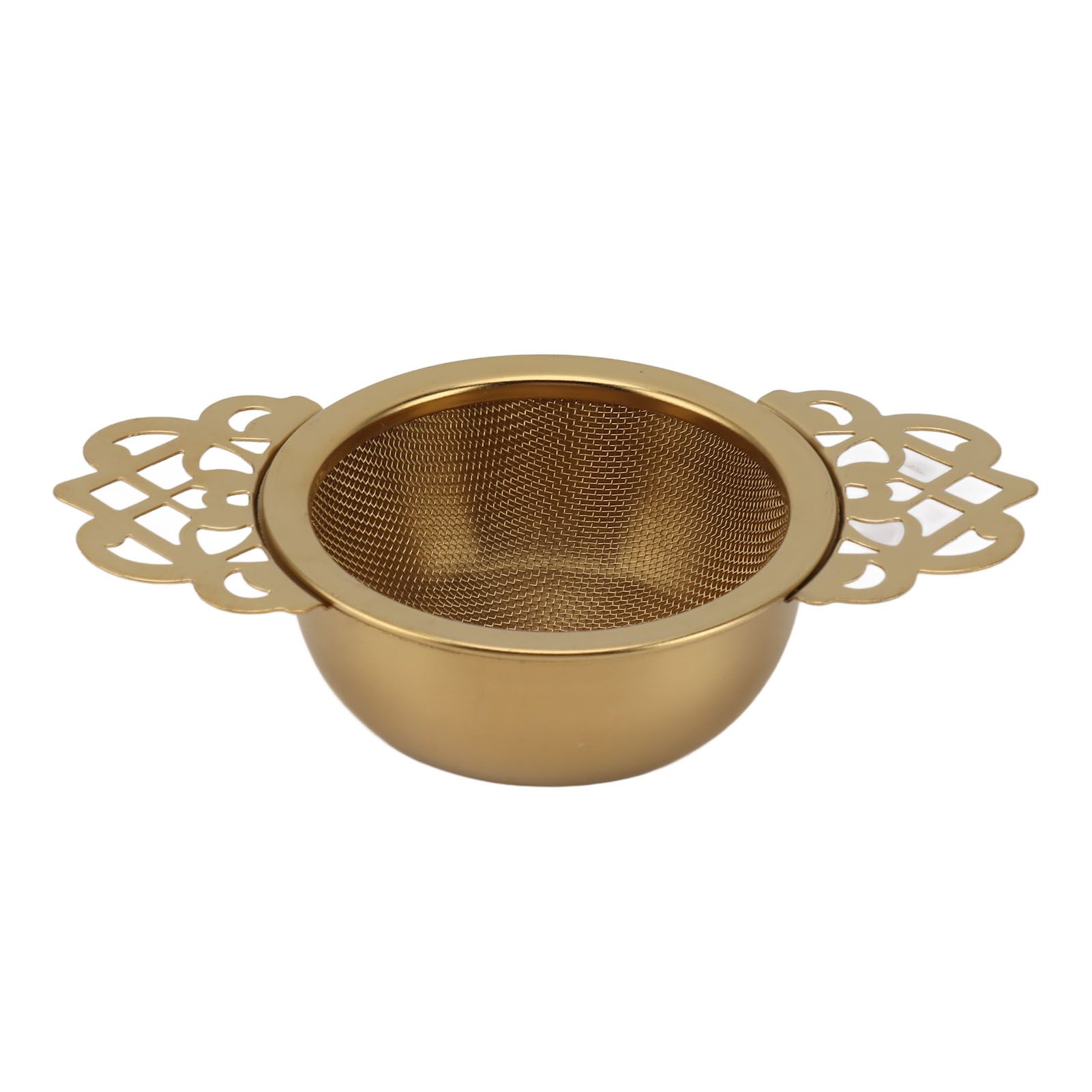 Stainless Steel Tea Strainers with Drip Bowl Double Handles Reusable Fine Mesh view 2