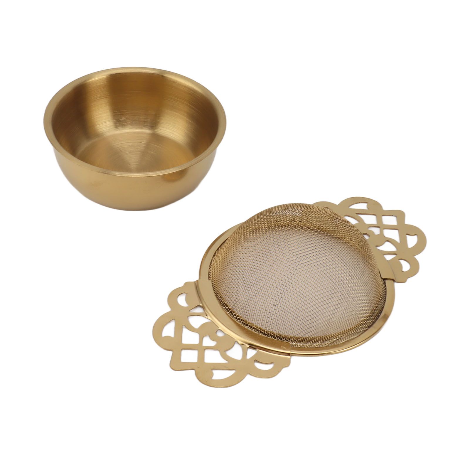 Stainless Steel Tea Strainers with Drip Bowl Double Handles Reusable Fine Mesh view 9