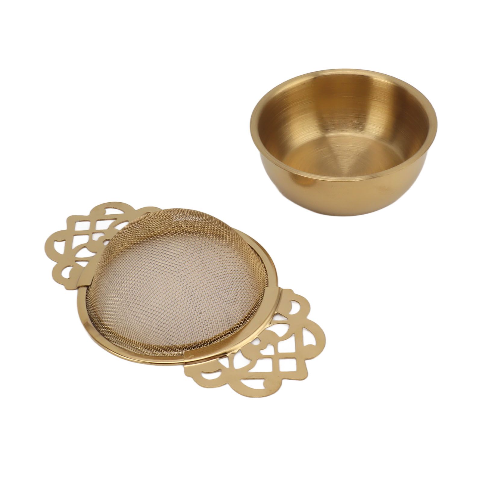 Stainless Steel Tea Strainers with Drip Bowl Double Handles Reusable Fine Mesh view 10