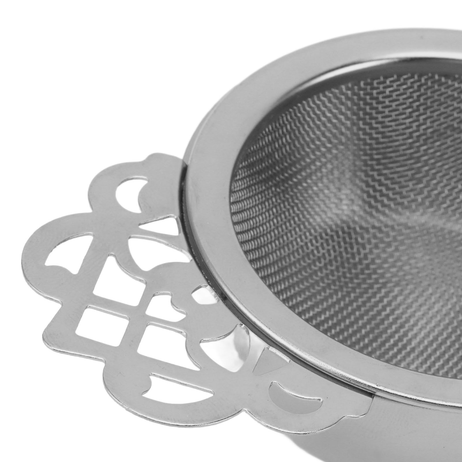 Stainless Steel Tea Strainers with Drip Bowl Double Handles Reusable Fine Mesh view 13