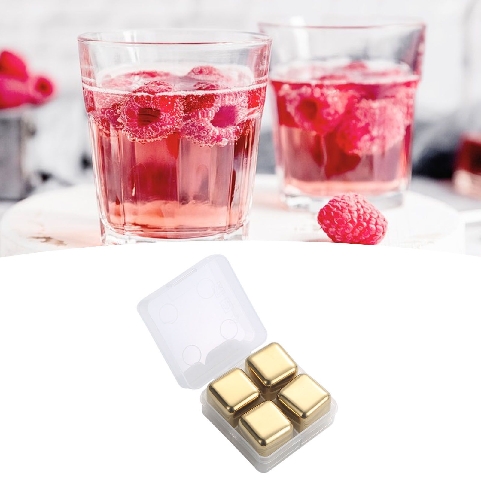 Metal Ice Cubes Stainless Steel Reusable Quick Chilling Clean Whiskey Stone view 3