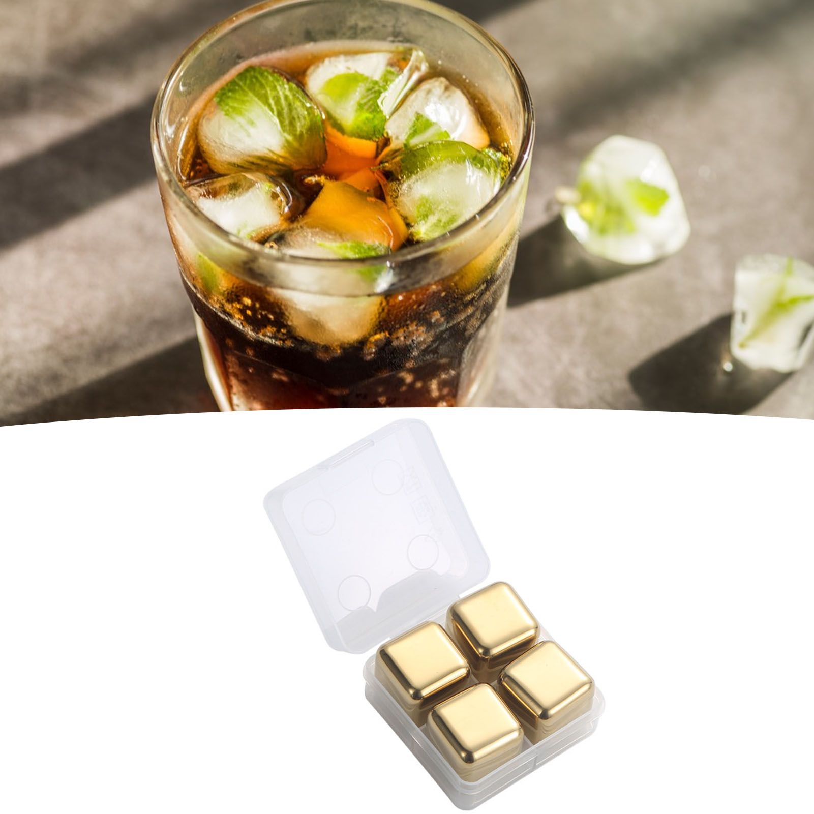 Metal Ice Cubes Stainless Steel Reusable Quick Chilling Clean Whiskey Stone view 4