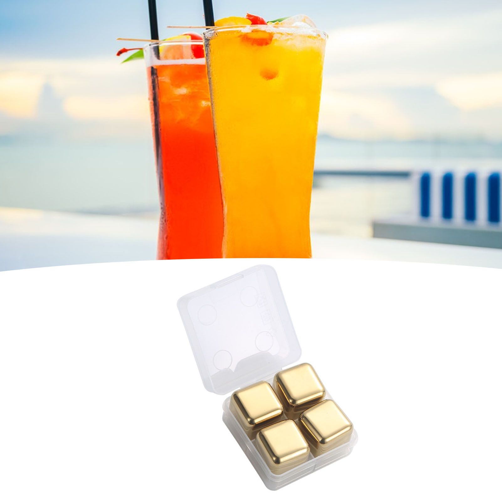 Metal Ice Cubes Stainless Steel Reusable Quick Chilling Clean Whiskey Stone view 6