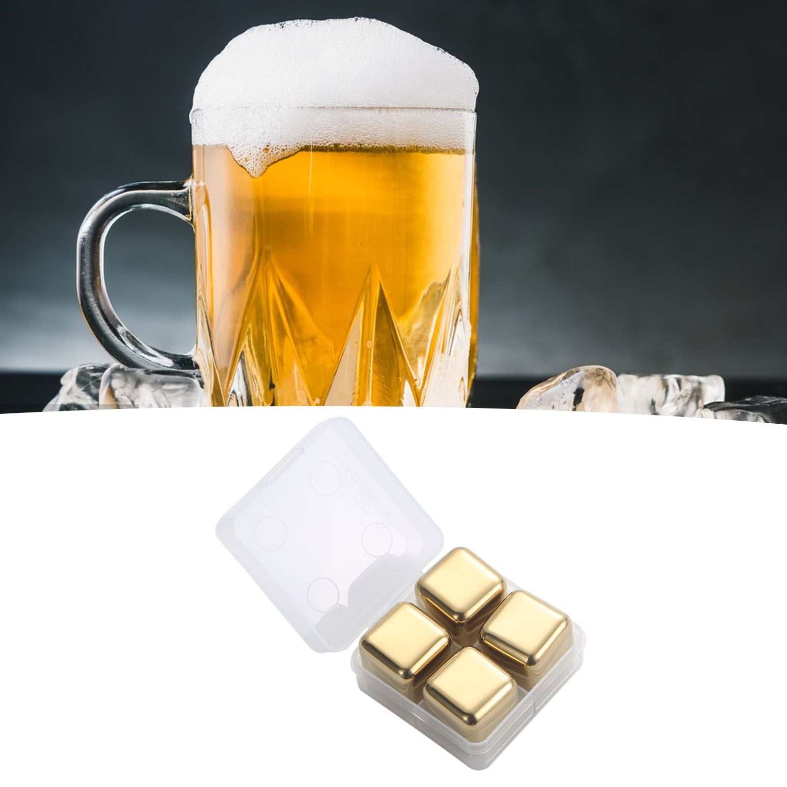Metal Ice Cubes Stainless Steel Reusable Quick Chilling Clean Whiskey Stone view 7