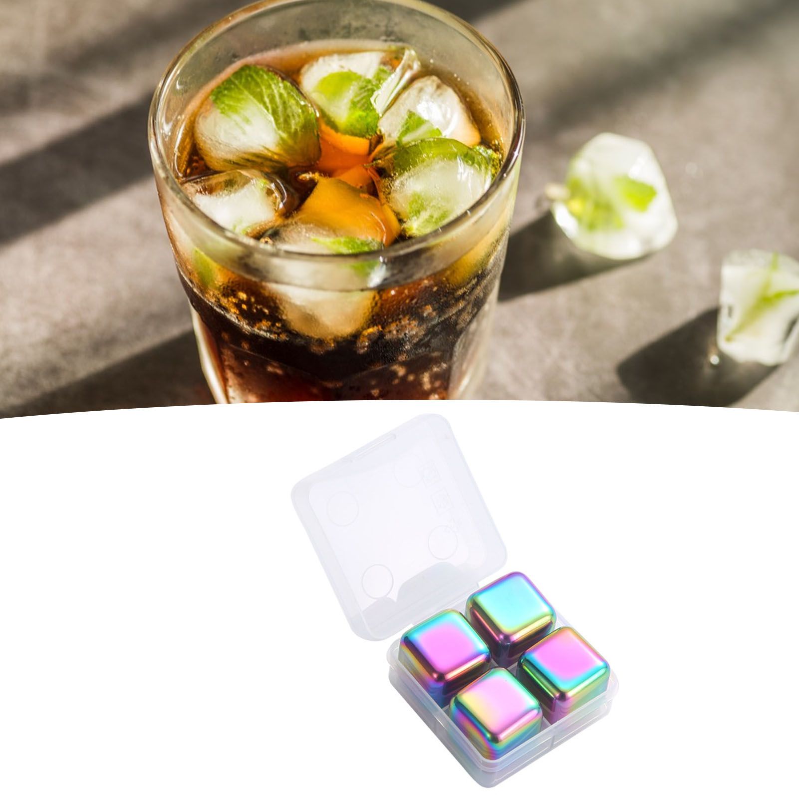 Metal Ice Cubes Stainless Steel Reusable Quick Chilling Clean Whiskey Stone view 4