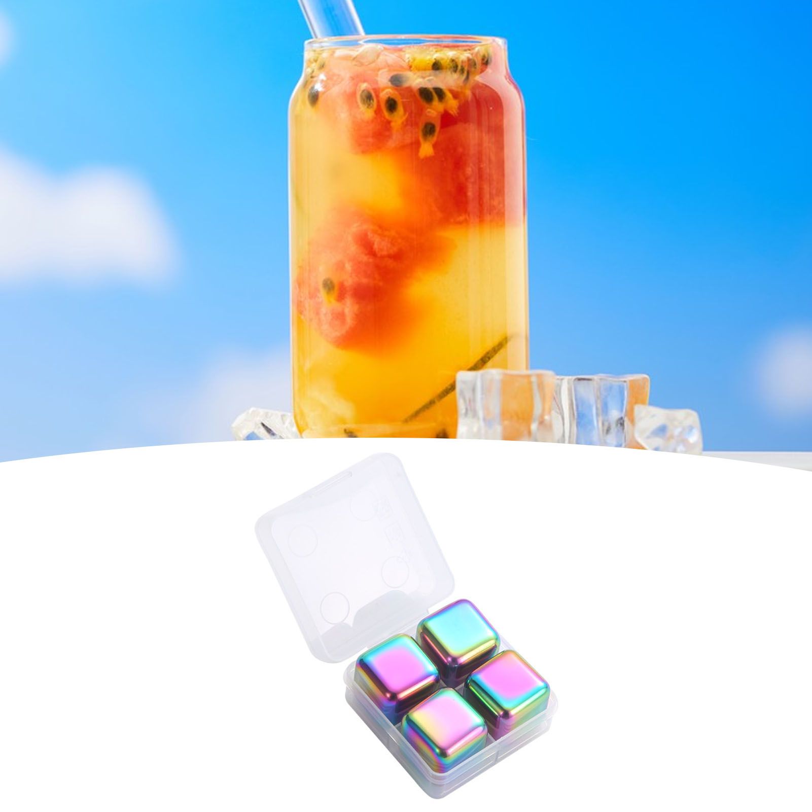 Metal Ice Cubes Stainless Steel Reusable Quick Chilling Clean Whiskey Stone view 5