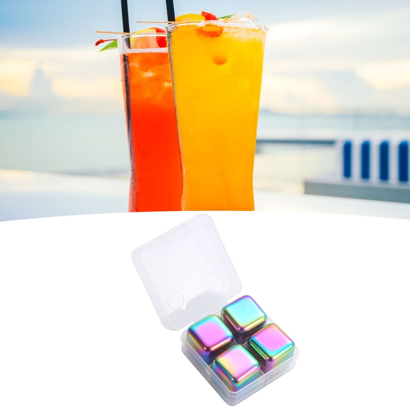 Metal Ice Cubes Stainless Steel Reusable Quick Chilling Clean Whiskey Stone view 6