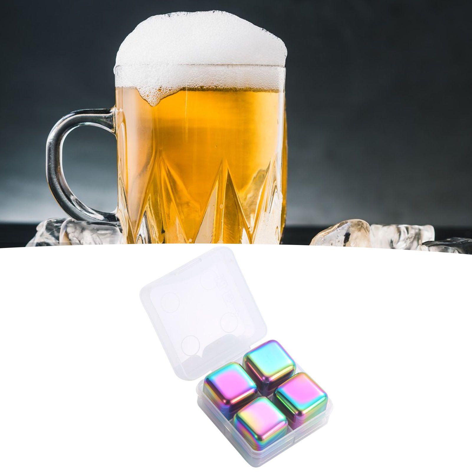 Metal Ice Cubes Stainless Steel Reusable Quick Chilling Clean Whiskey Stone view 7