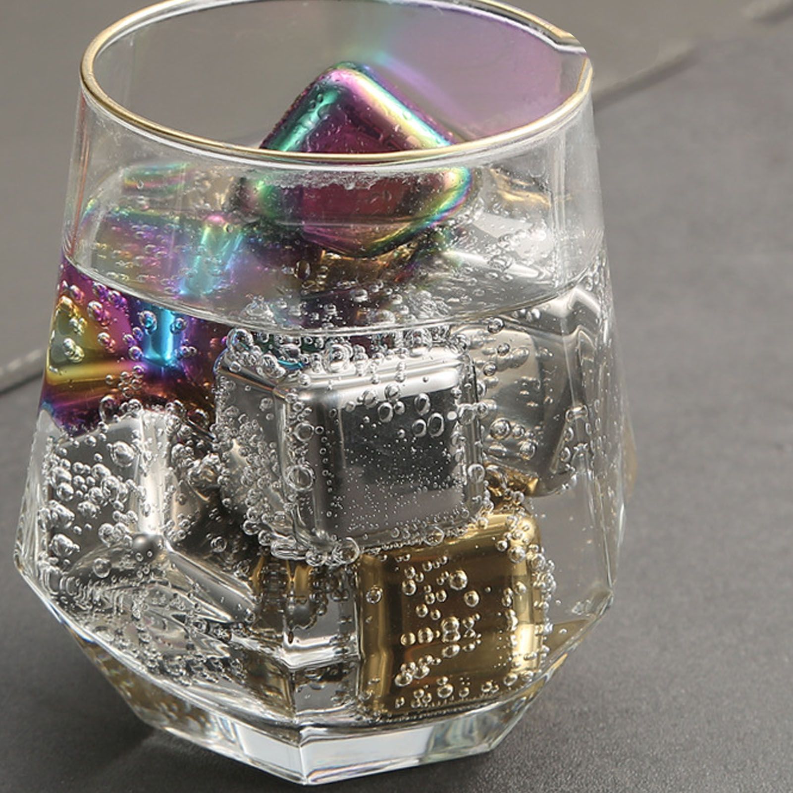 Metal Ice Cubes Stainless Steel Reusable Quick Chilling Clean Whiskey Stone view 8