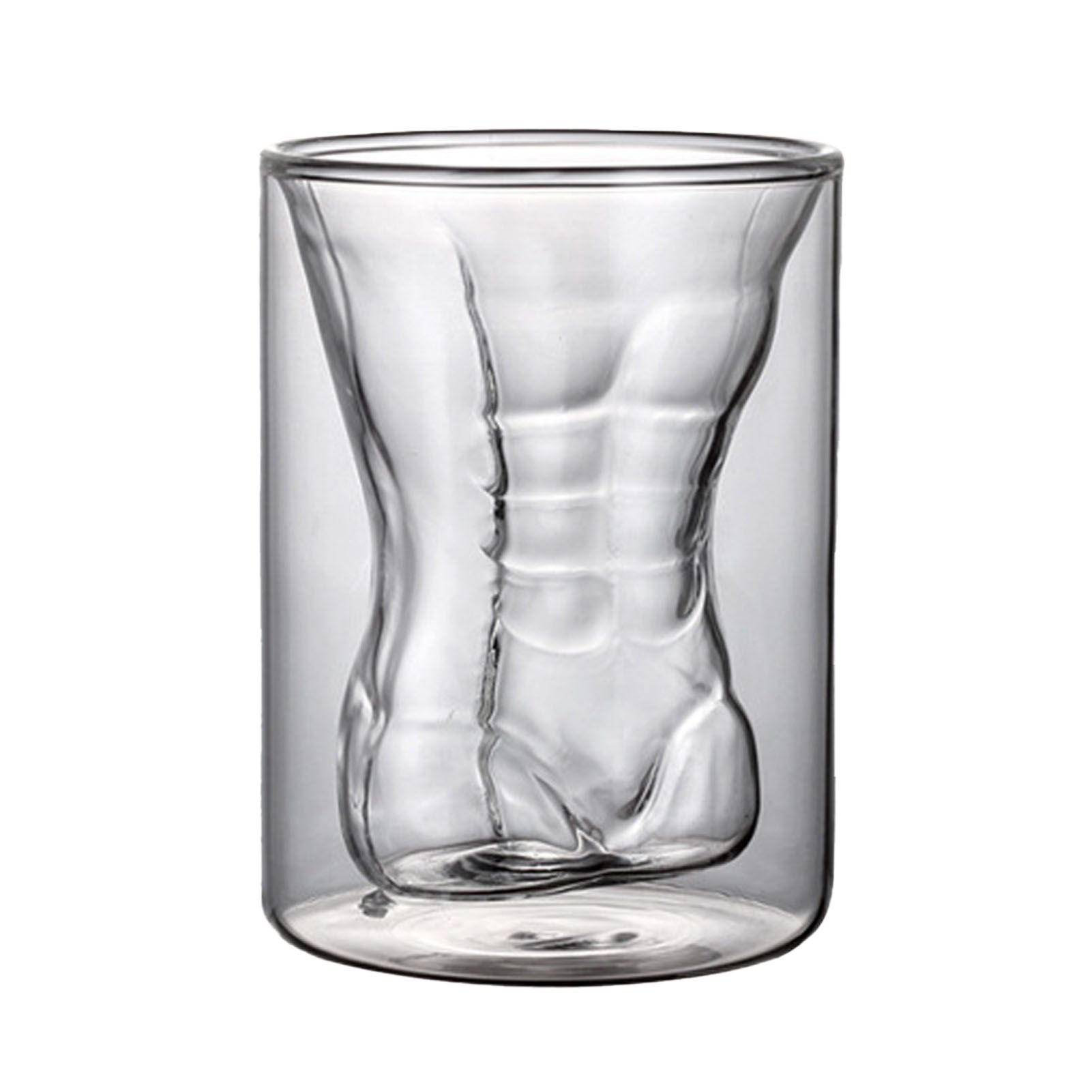 Body Shape Glass Cup Double Layer Beer Whisky Drinking Shot Glass for Party view 2