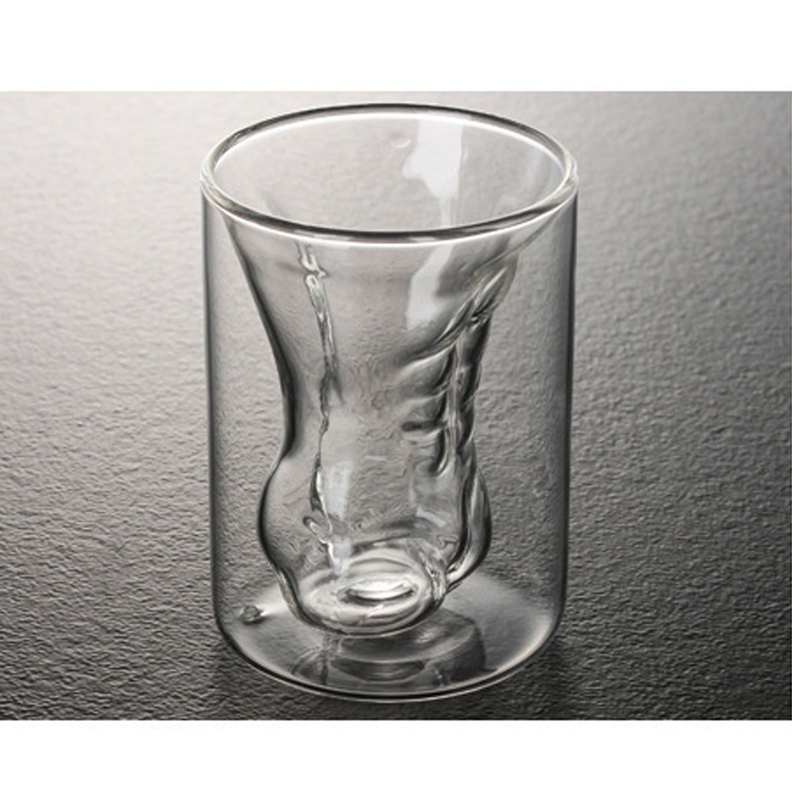 Body Shape Glass Cup Double Layer Beer Whisky Drinking Shot Glass for Party view 7