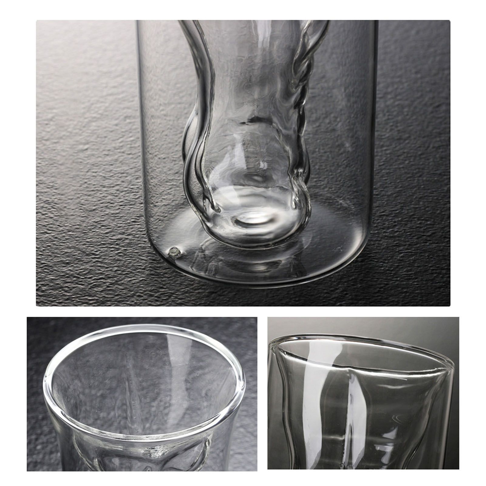 Body Shape Glass Cup Double Layer Beer Whisky Drinking Shot Glass for Party view 13