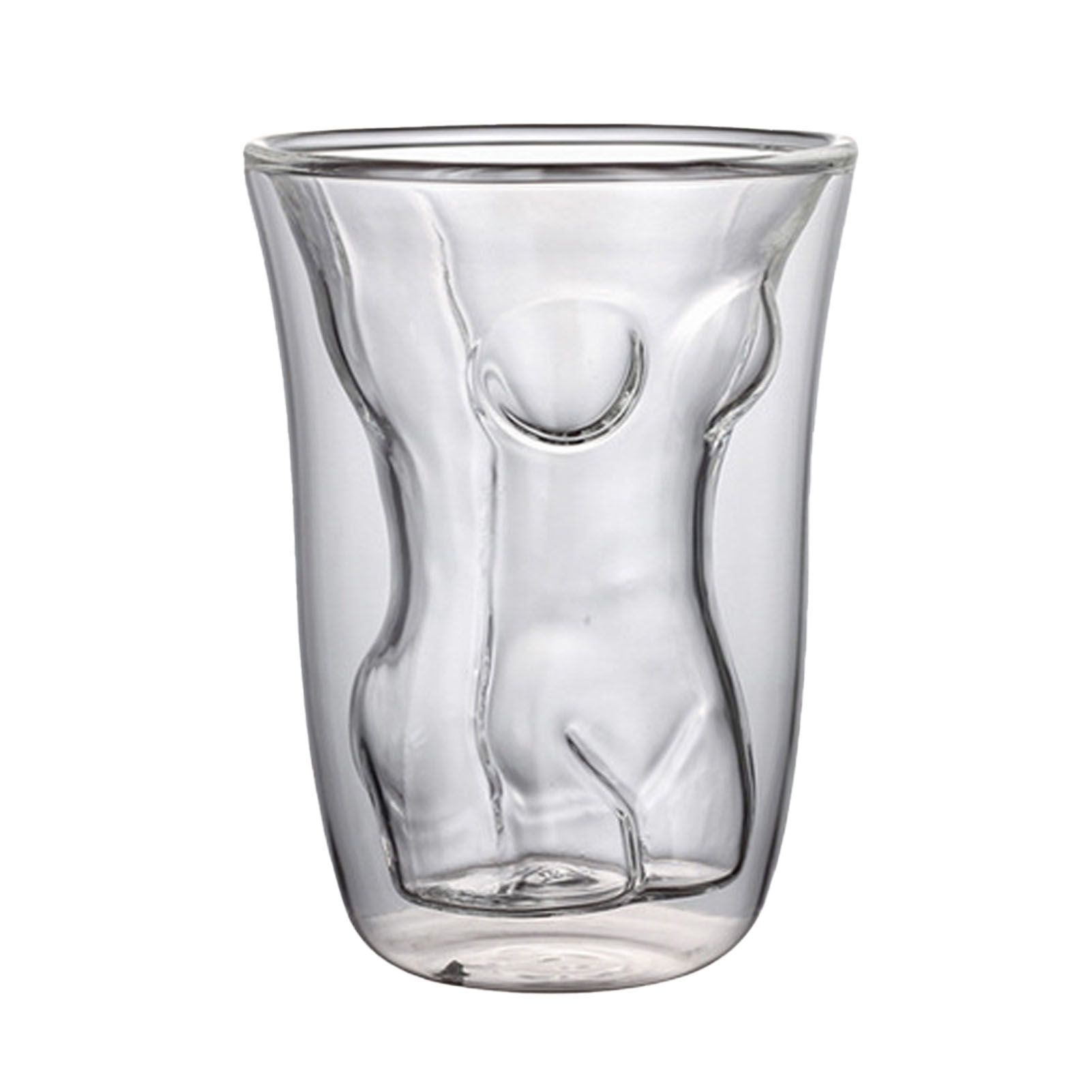 Body Shape Glass Cup Double Layer Beer Whisky Drinking Shot Glass for Party view 2