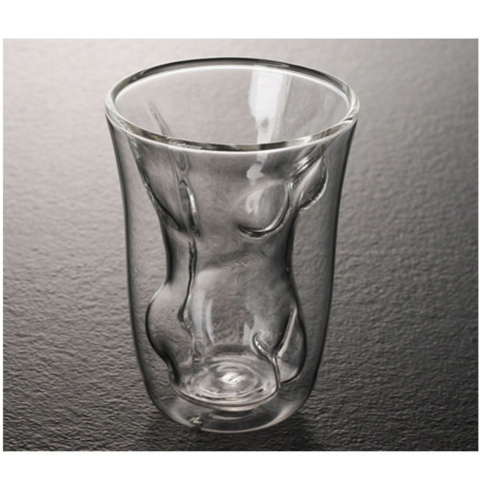 Body Shape Glass Cup Double Layer Beer Whisky Drinking Shot Glass for Party view 7
