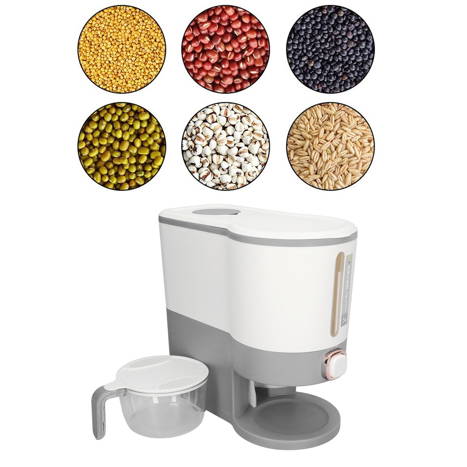 Rice Dispenser Household Food Grade Dry Sealed Grain Cereal Dispenser Bucket view 11