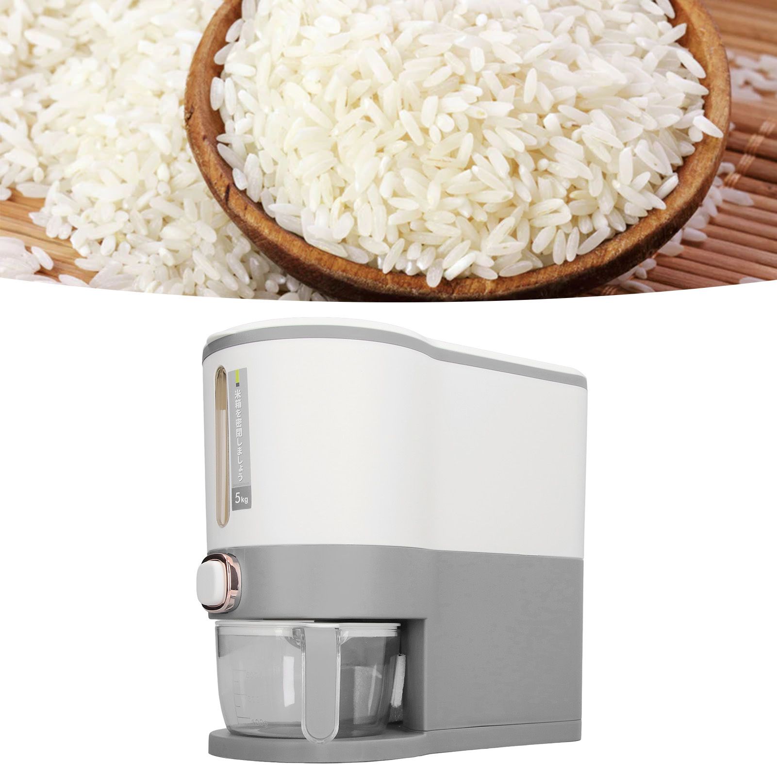 Rice Dispenser Household Food Grade Dry Sealed Grain Cereal Dispenser Bucket view 12