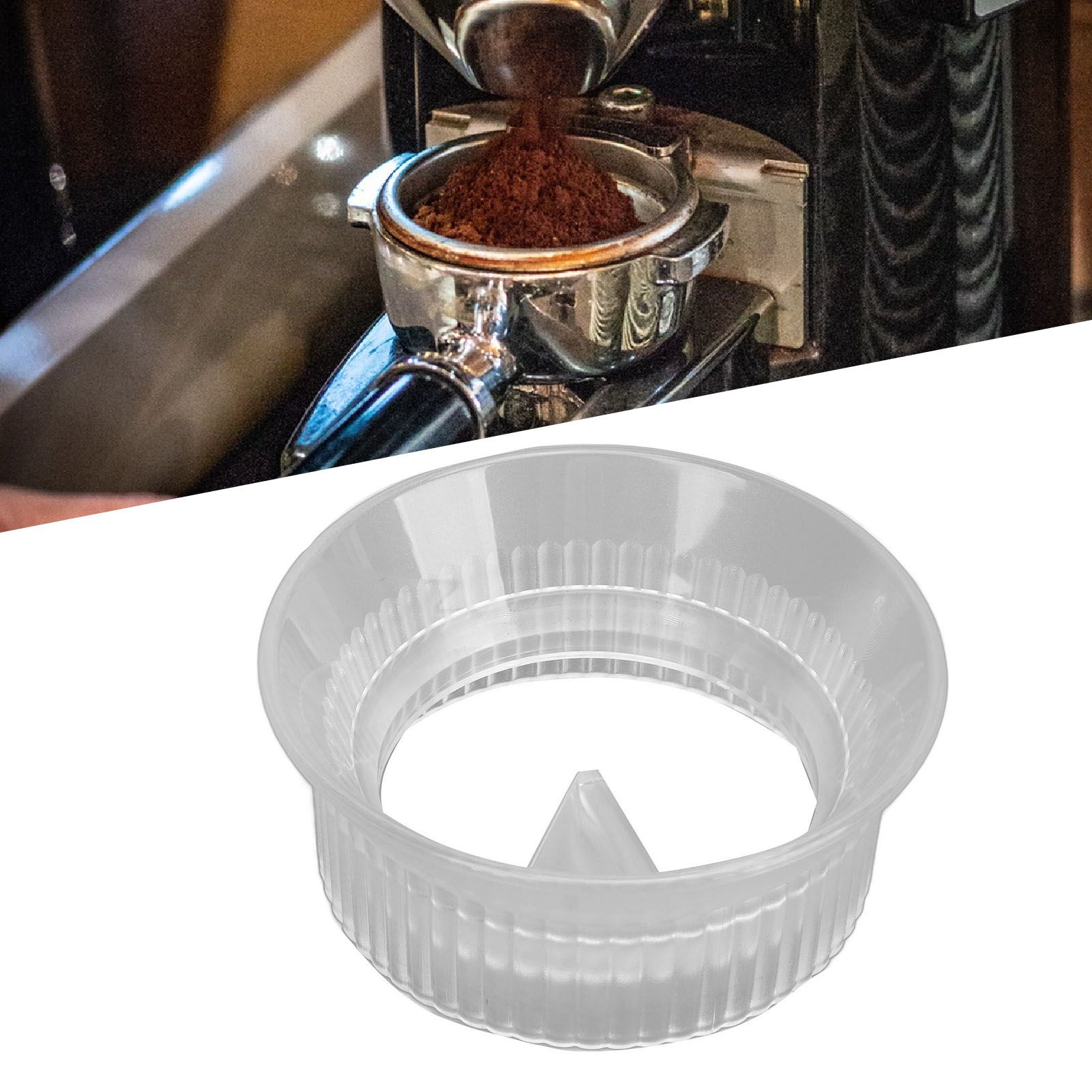 Moka Coffee Distributor Splash Proof Dosing Funnel Coffee Dosing Ring for view 12
