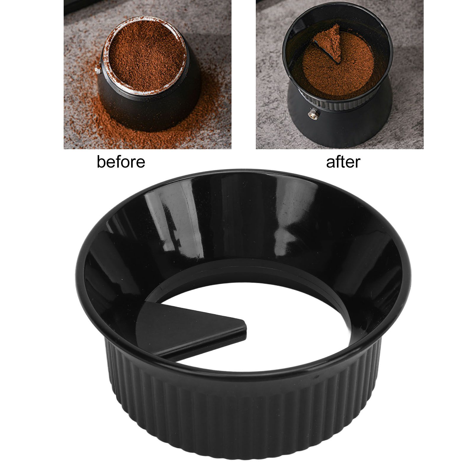 Moka Coffee Distributor Splash Proof Dosing Funnel Coffee Dosing Ring for view 11