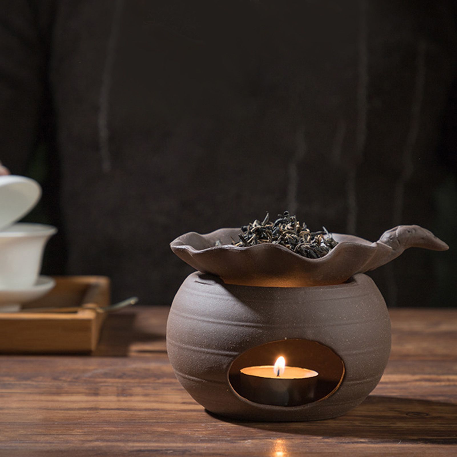 Ceramic Tea Roaster Loose Leaf Tea Warmer Tea Fragrance Roasting Baking Pot view 11