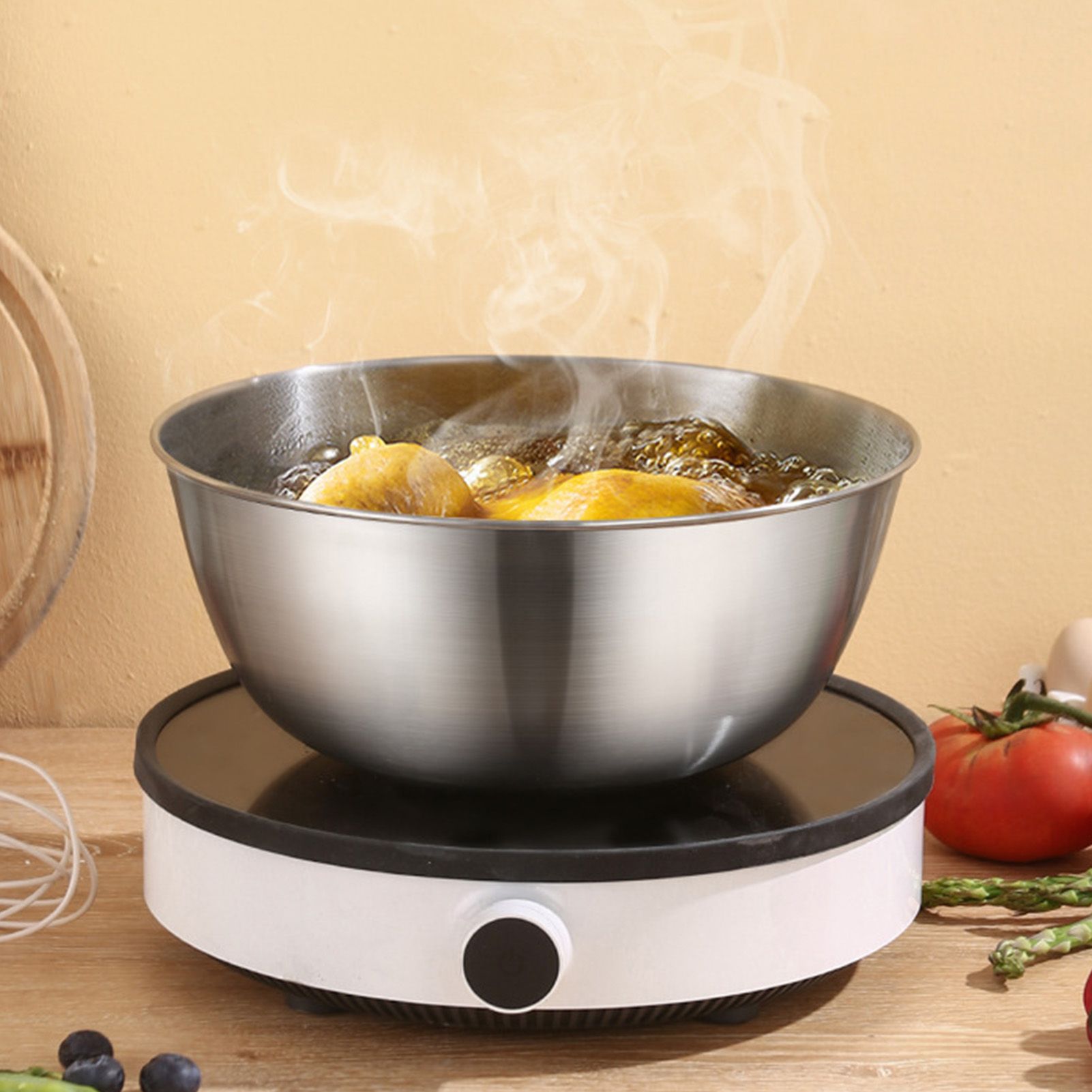 Mixing Bowl Large Capacity Thickened Stainless Steel Baking Cooking Basin for view 9