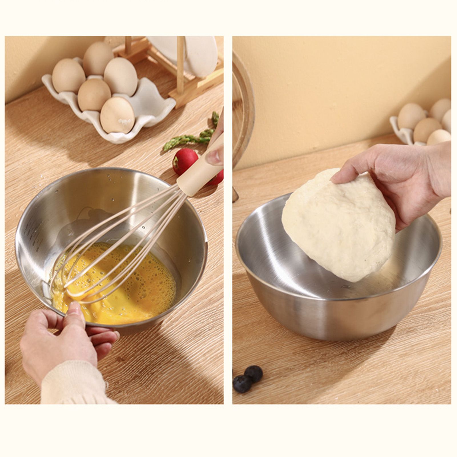Mixing Bowl Large Capacity Thickened Stainless Steel Baking Cooking Basin for view 11