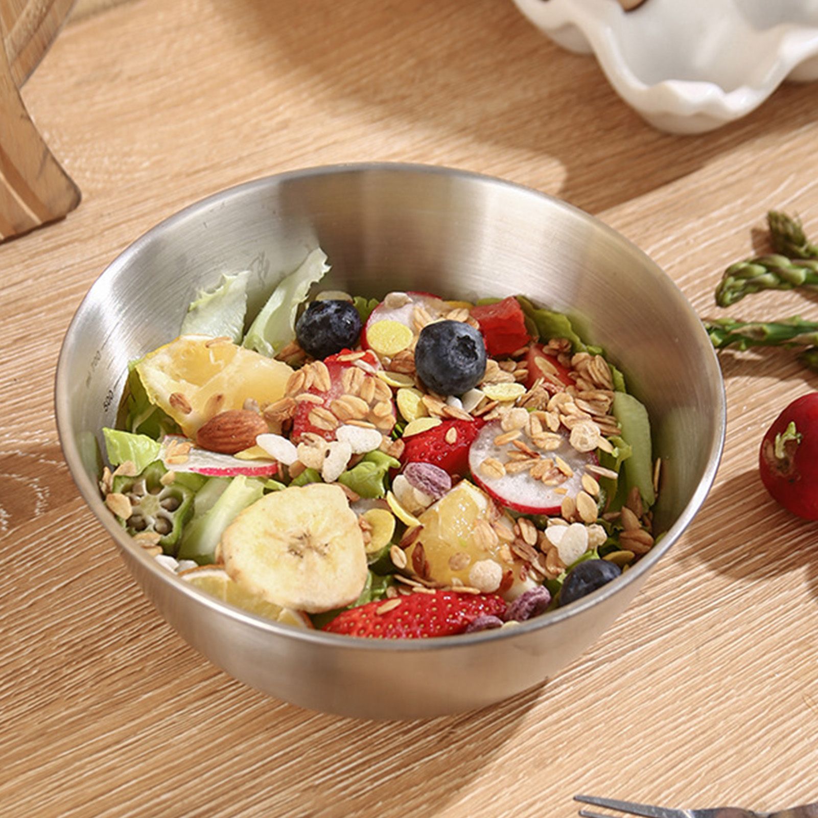 Mixing Bowl Large Capacity Thickened Stainless Steel Baking Cooking Basin for view 12