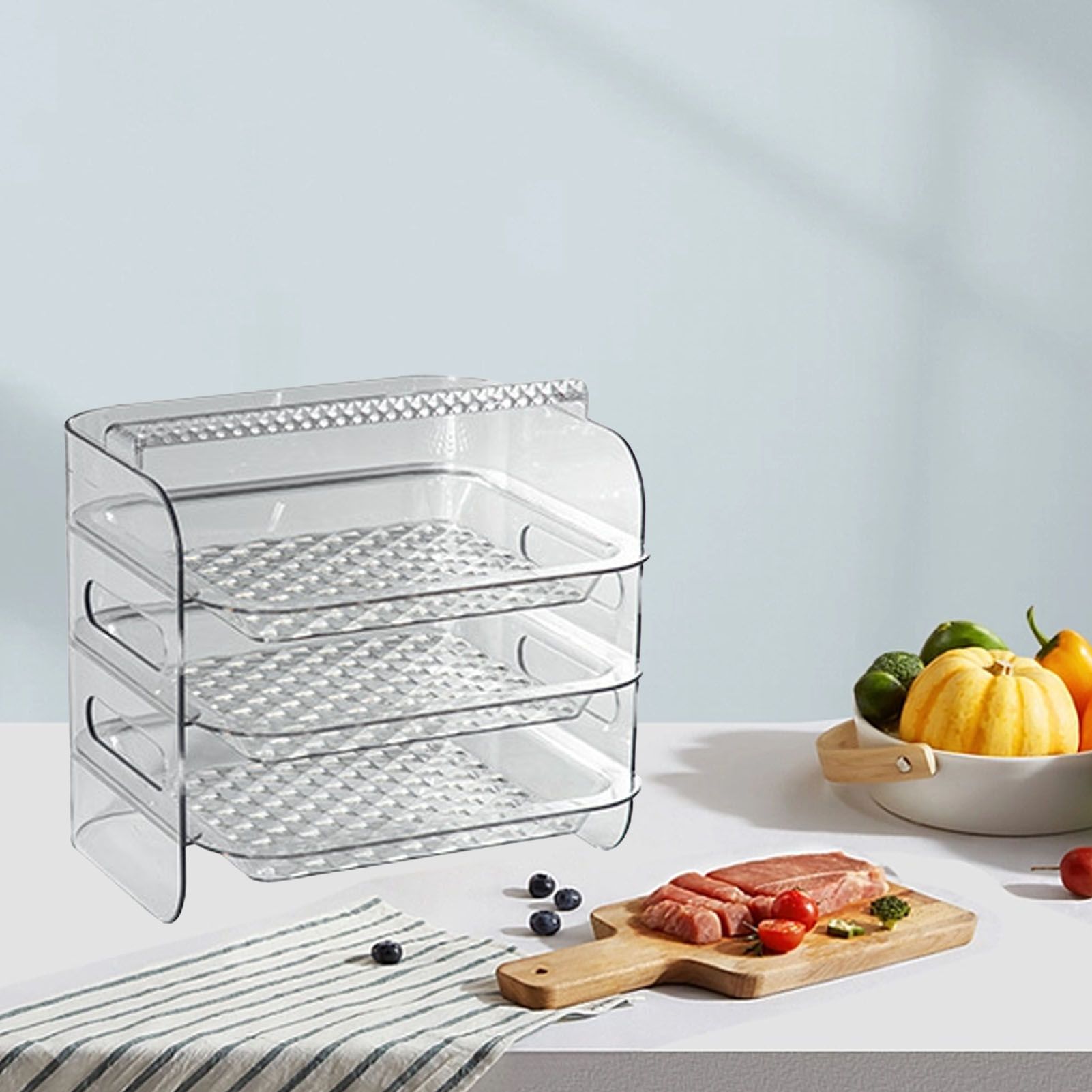Multi Layer Food Tray Multifunctional Strong Capacity Durable Vegetable Fruit view 5