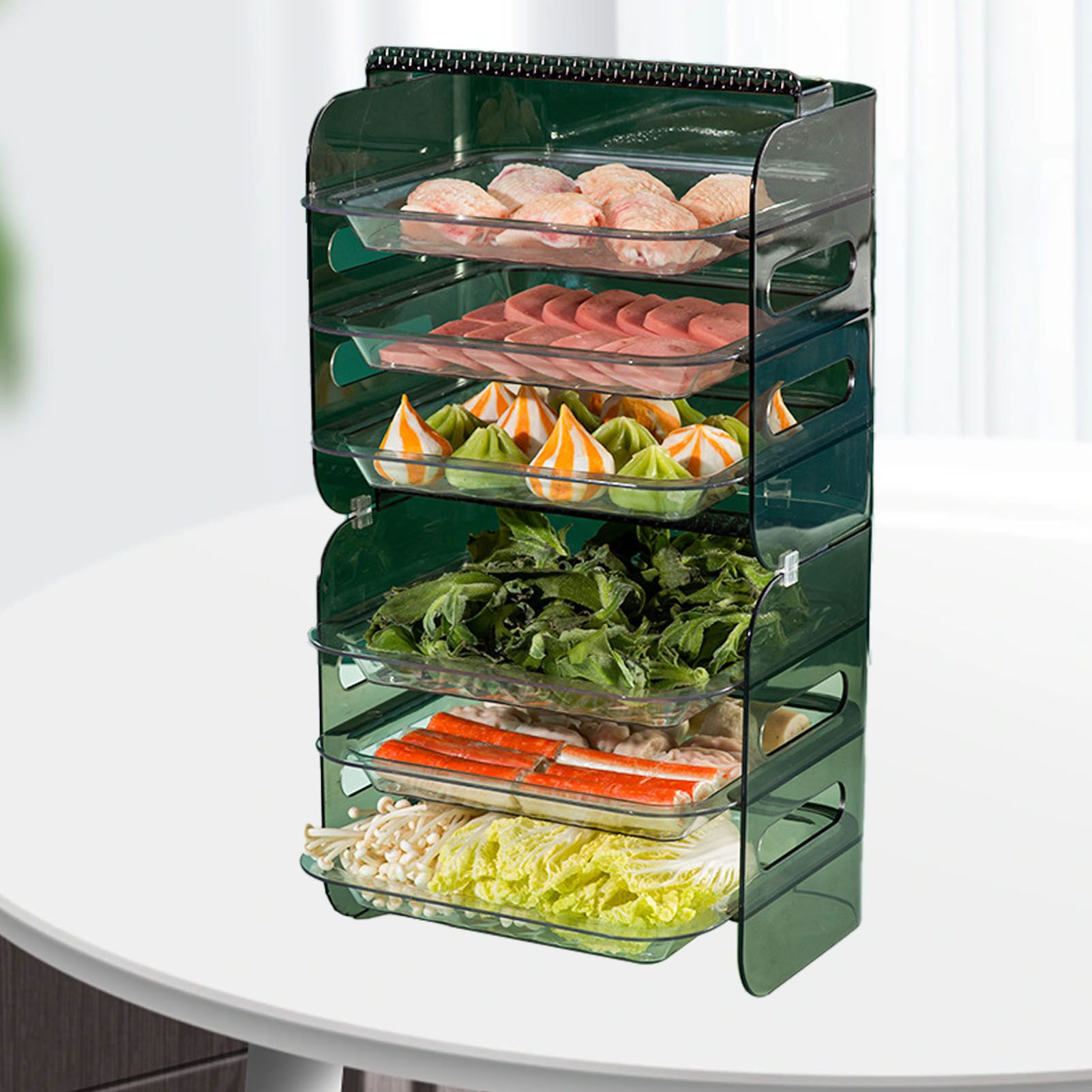 Multi Layer Food Tray Multifunctional Strong Capacity Durable Vegetable Fruit view 2