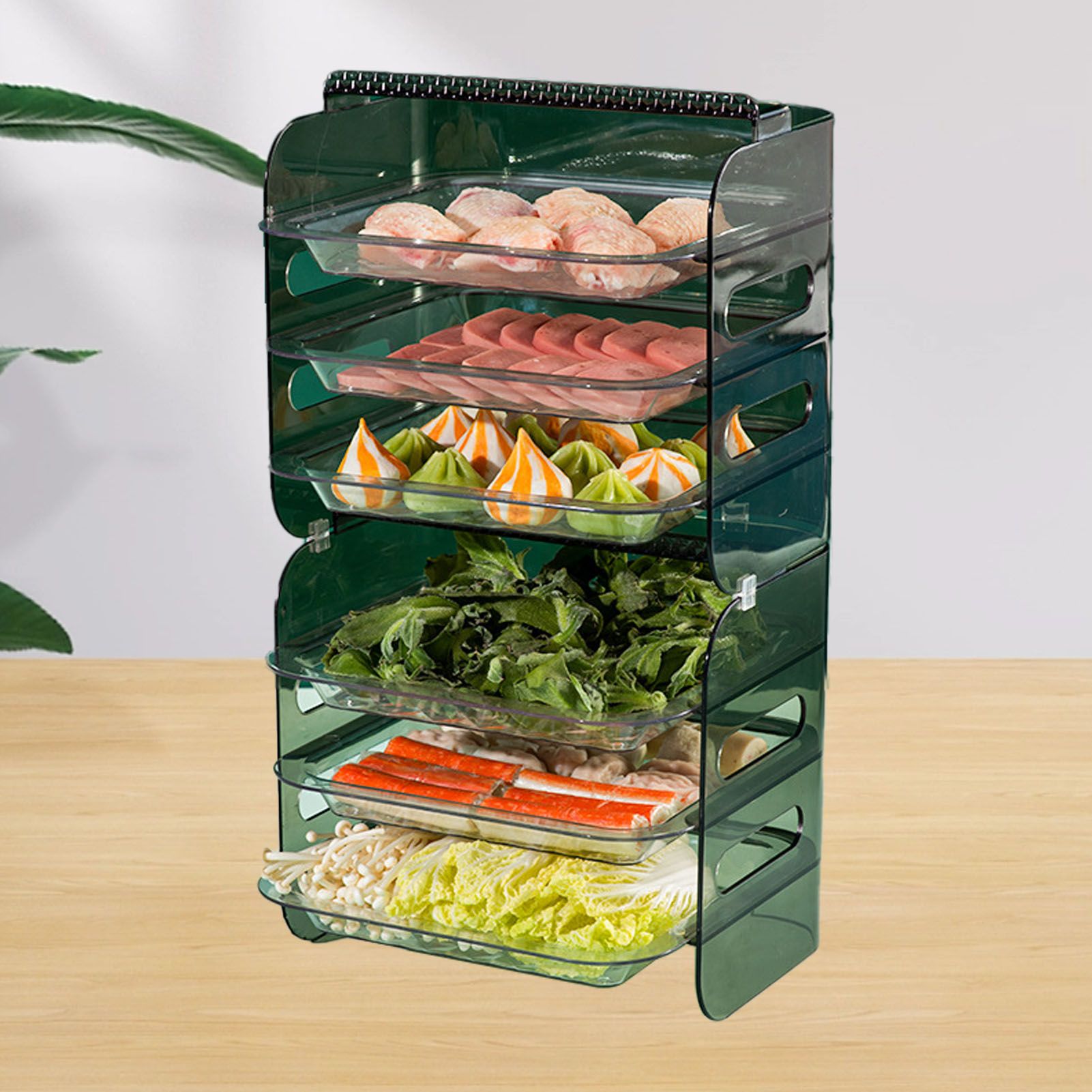Multi Layer Food Tray Multifunctional Strong Capacity Durable Vegetable Fruit view 3