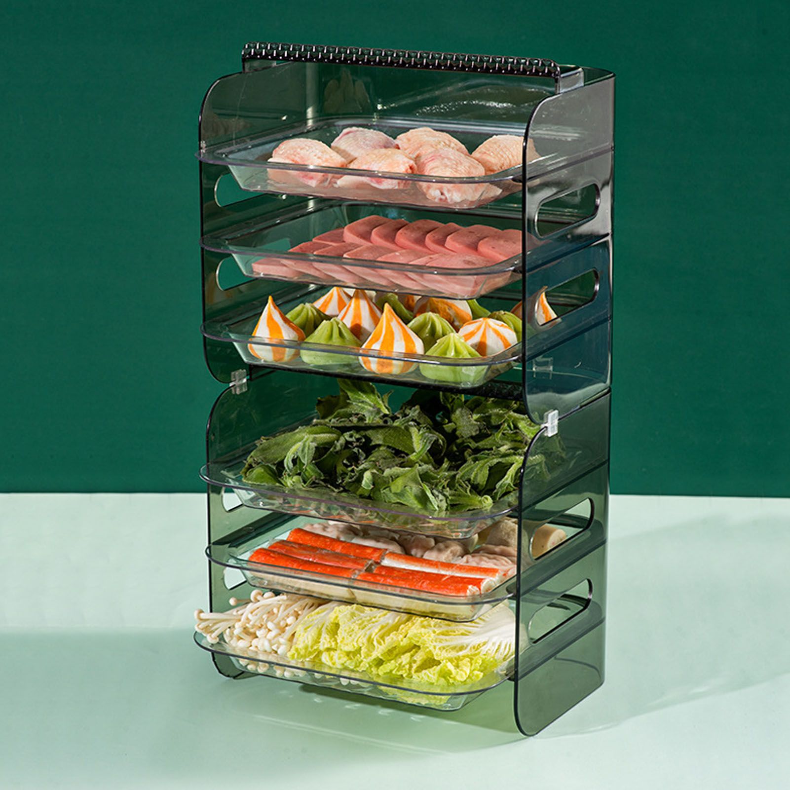 Multi Layer Food Tray Multifunctional Strong Capacity Durable Vegetable Fruit view 4