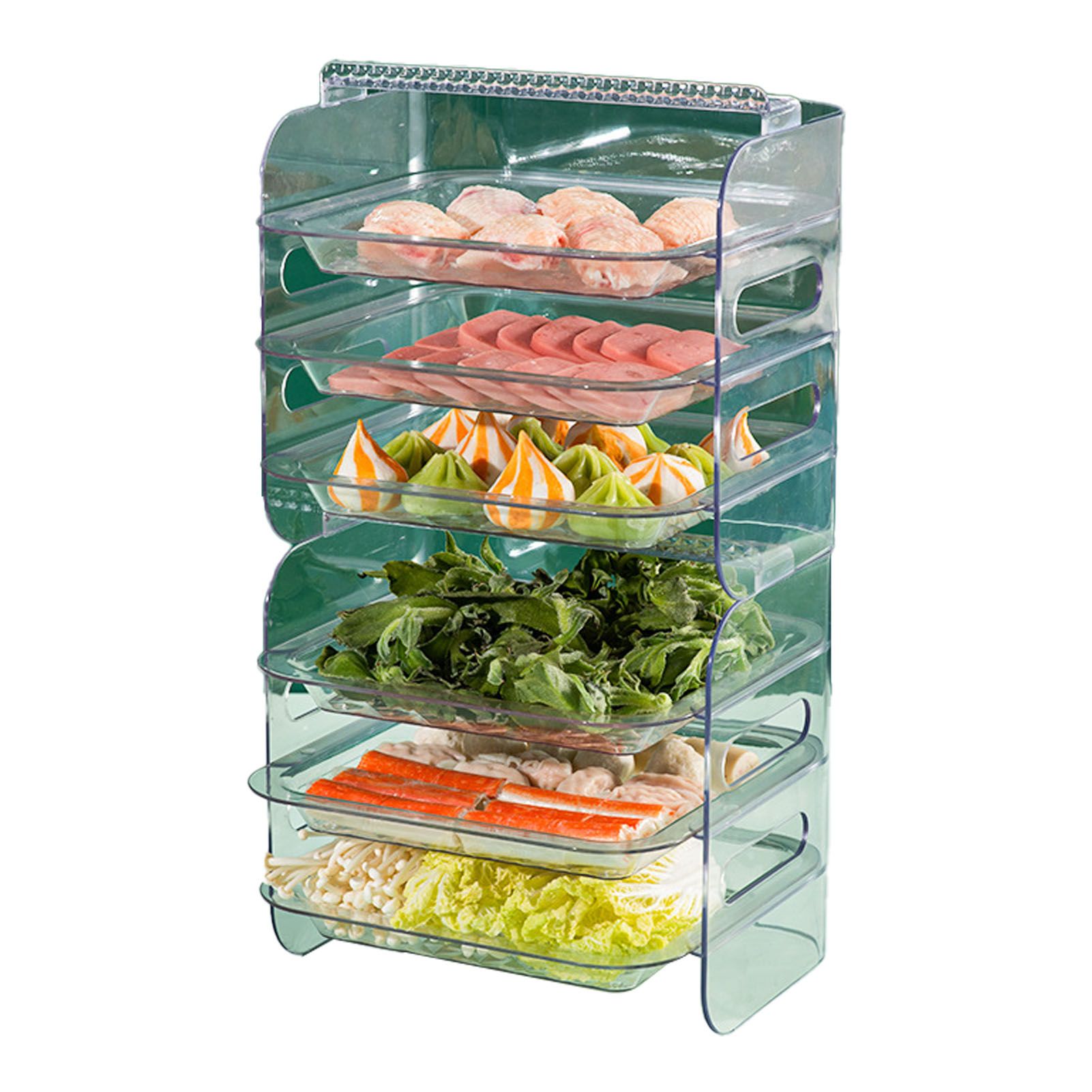Multi Layer Food Tray Multifunctional Strong Capacity Durable Vegetable Fruit